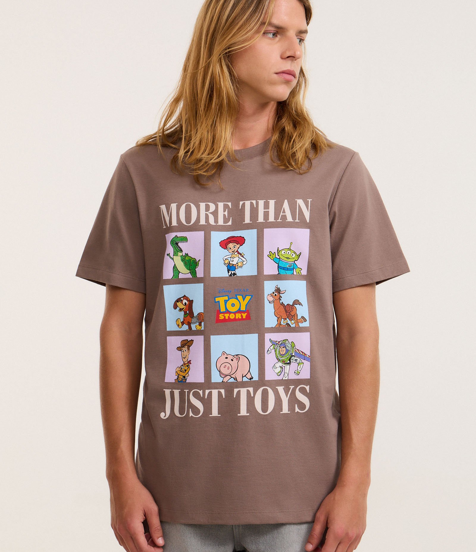 Camiseta em Algodão com Estampa Toy Story Cinza 1