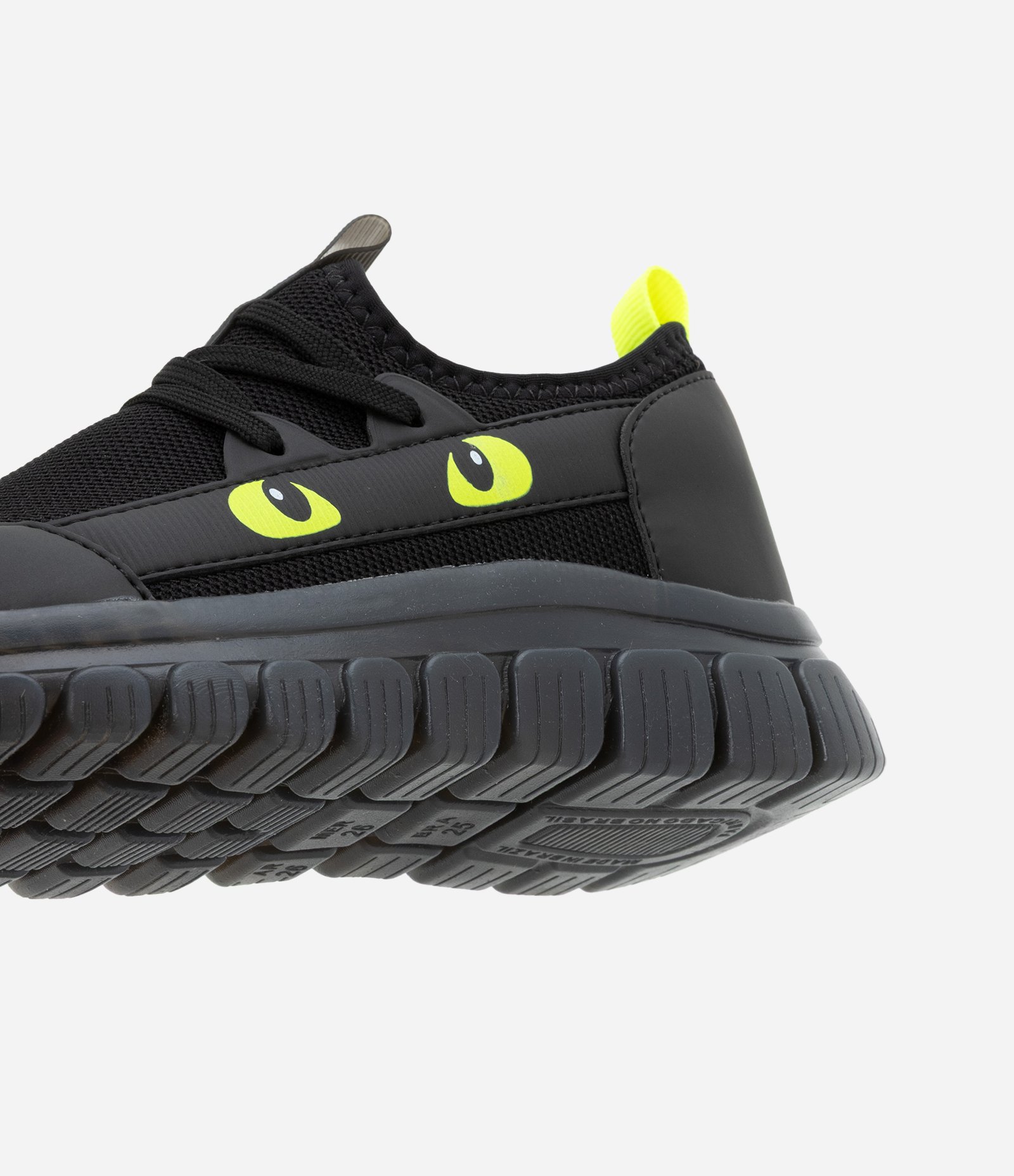 Tênis Infantil Calce Fácil com Olhos de Dragão e Sola com Luzinhas Led -Tam 20 ao 27 Preto 4