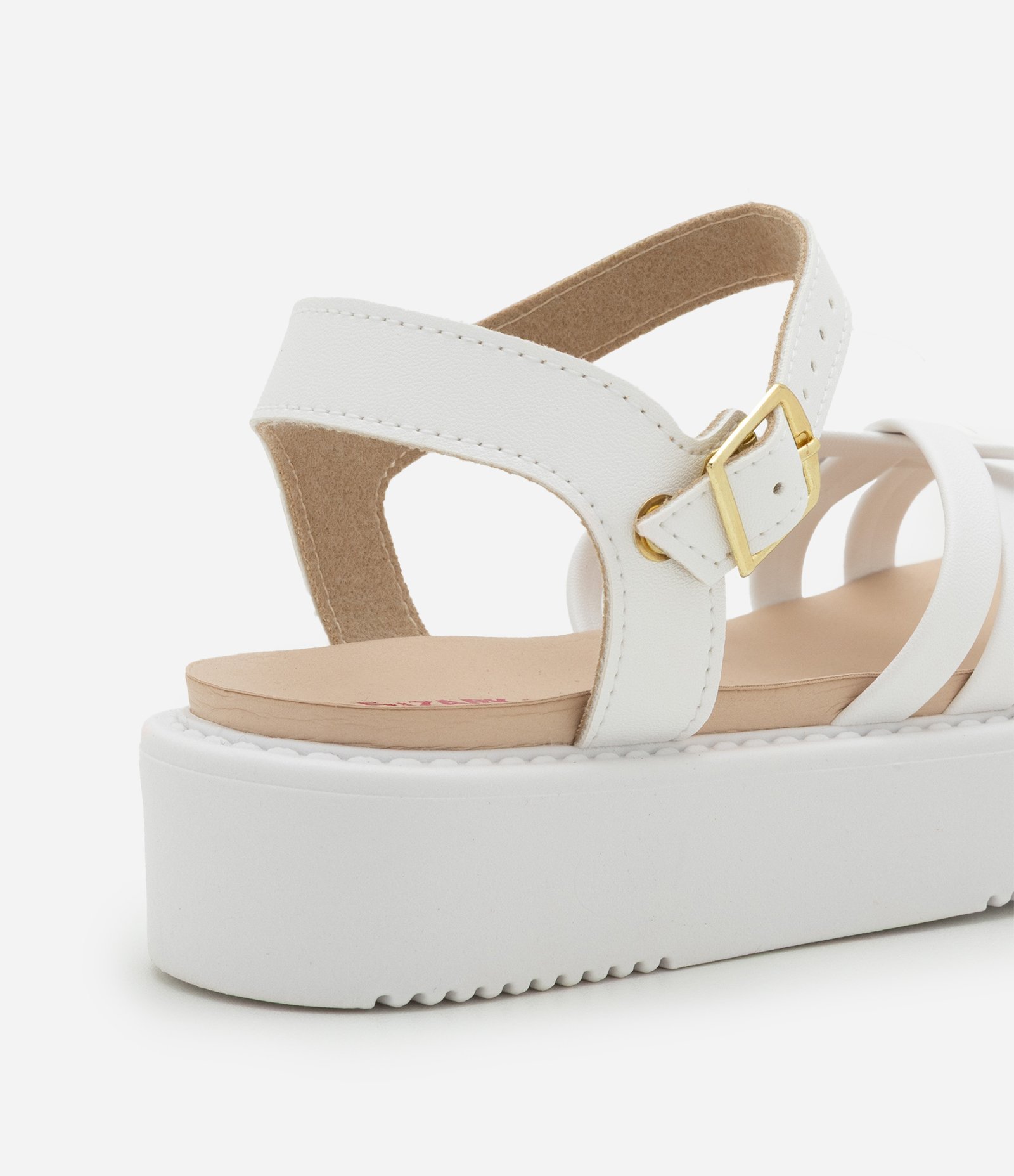 Sandália Flatform Infantil com Tiras Cruzadas - Tam 26 ao 34 Branco 2