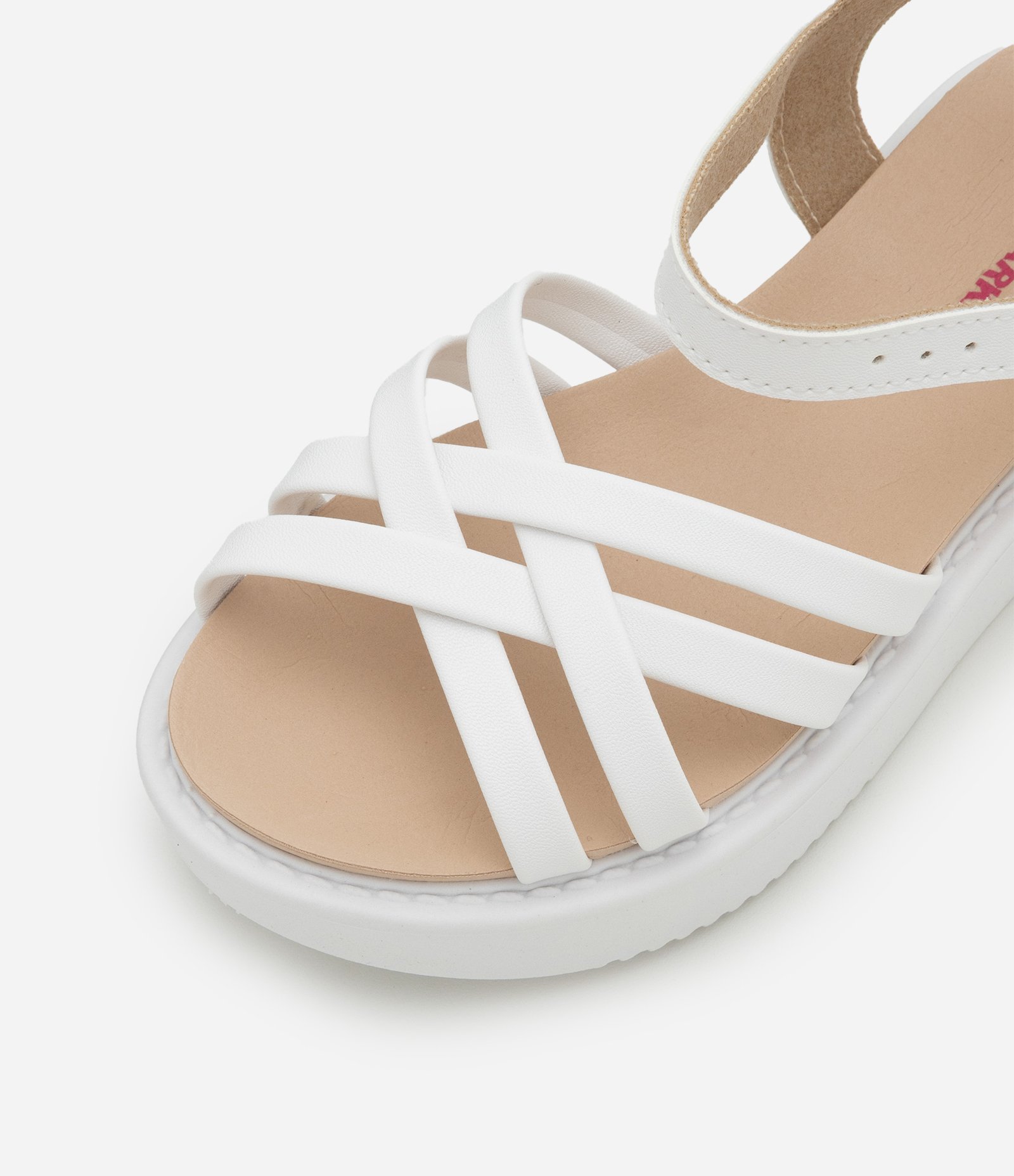 Sandália Flatform Infantil com Tiras Cruzadas - Tam 26 ao 34 Branco 4