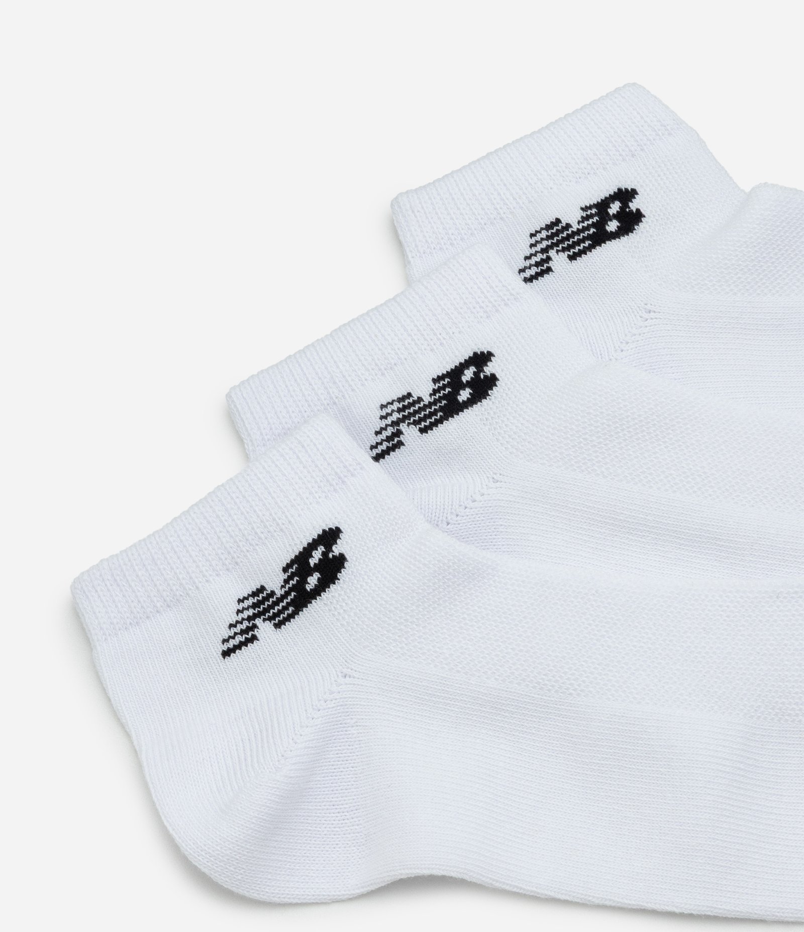 Kit 03 Meia Cano Baixo Esportiva em Algodão New Balance Branco 4
