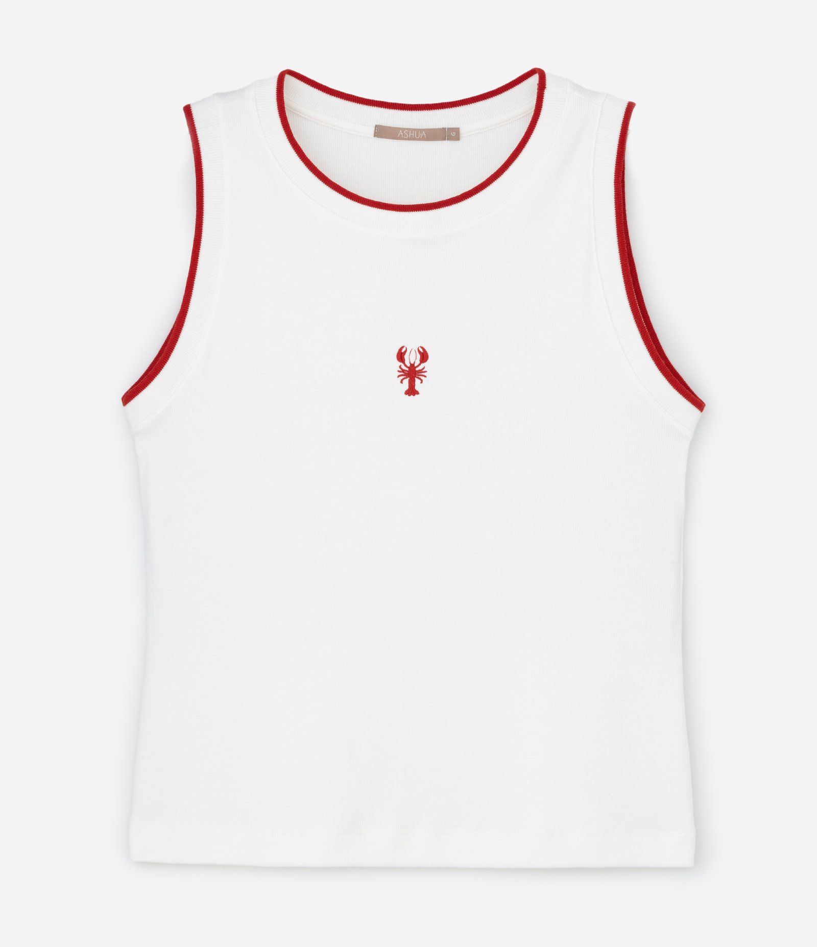 Blusa em Ribana com Bordado de Lagosta Curve & Plus Size Branco 4