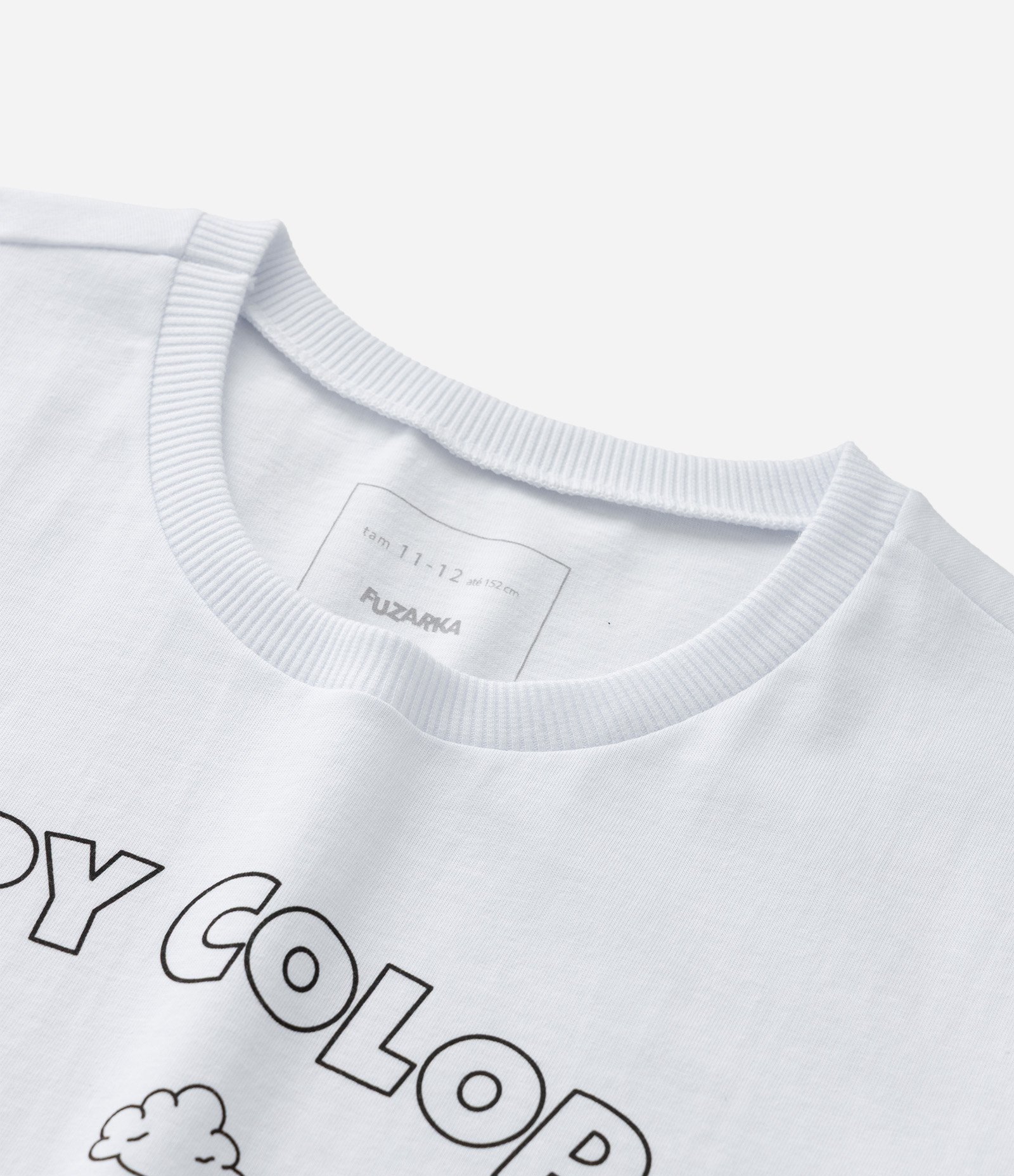 Camiseta Infantil com Estampa Capy Color - Tam 5 a 14 Anos Branco 5