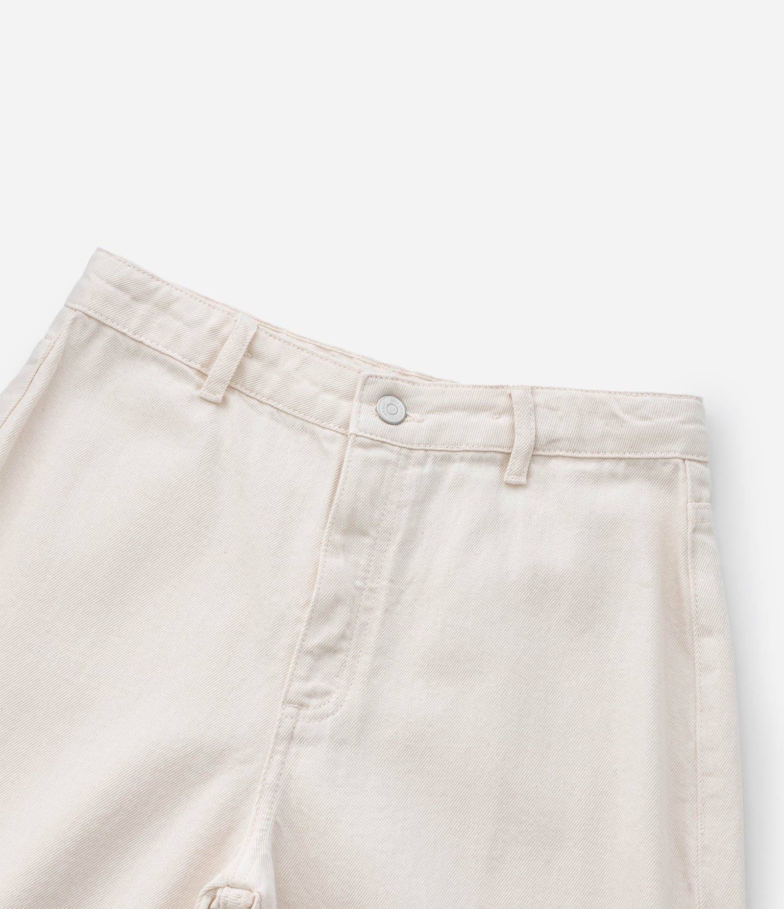 Calça Infantil Wide Leg em Sarja com Broderie na Barra - Tam 7 a 14 Anos Bege 5