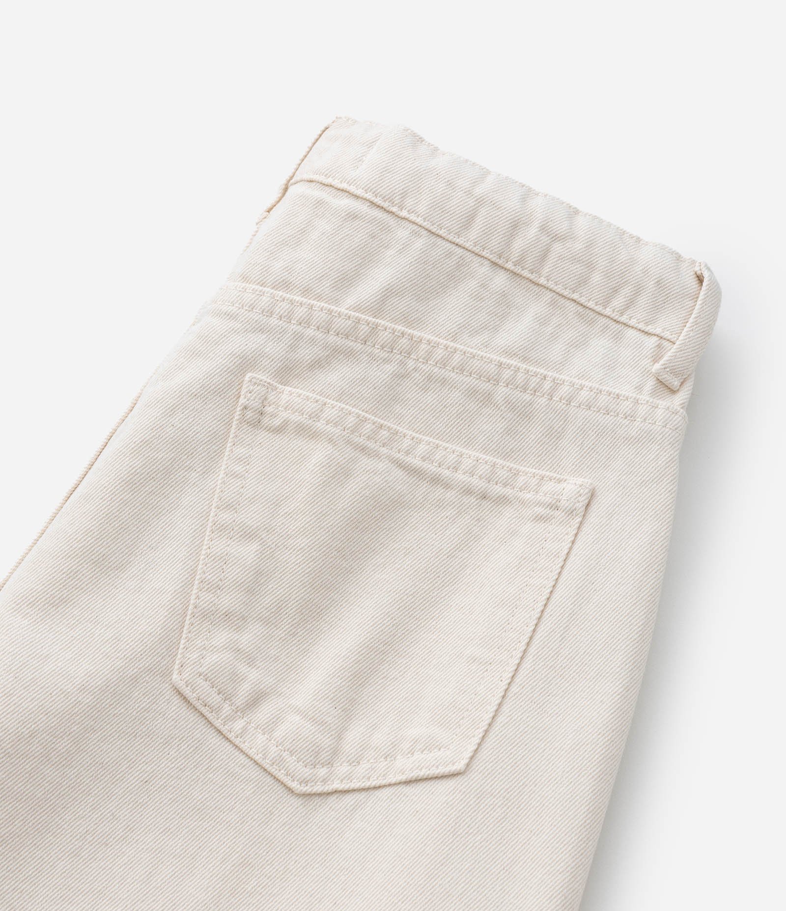 Calça Infantil Wide Leg em Sarja com Broderie na Barra - Tam 7 a 14 Anos Bege 7