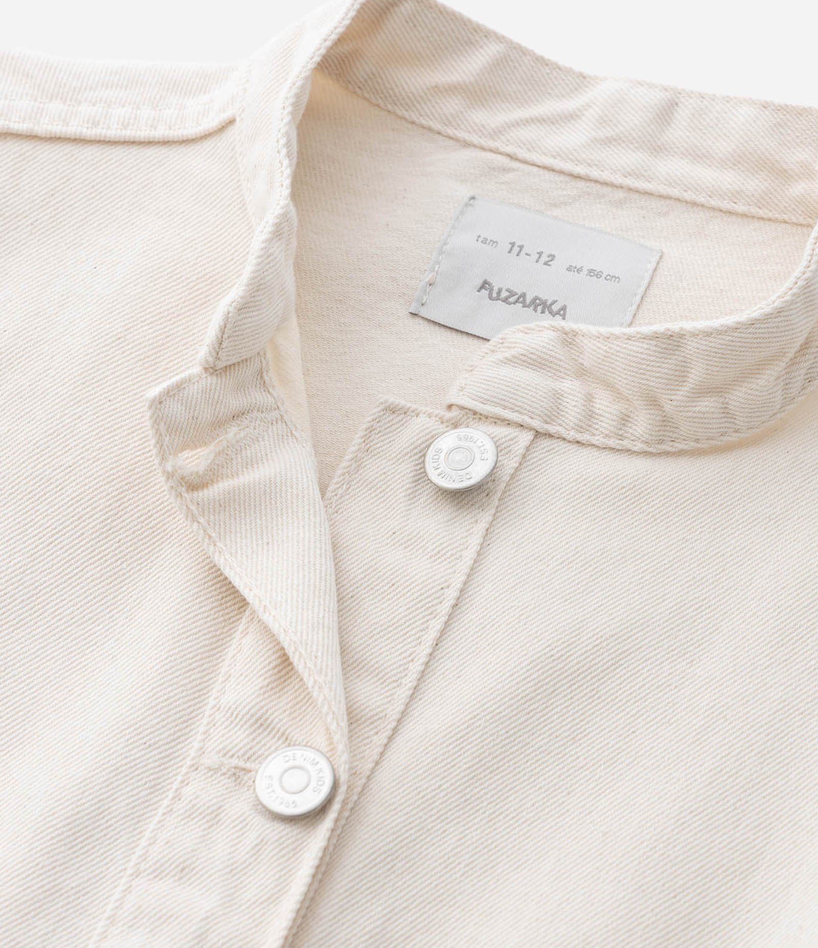 Jaqueta Infantil Bomber em Sarja com Bordado Broderie - Tam 7 a 14 Anos Bege 5