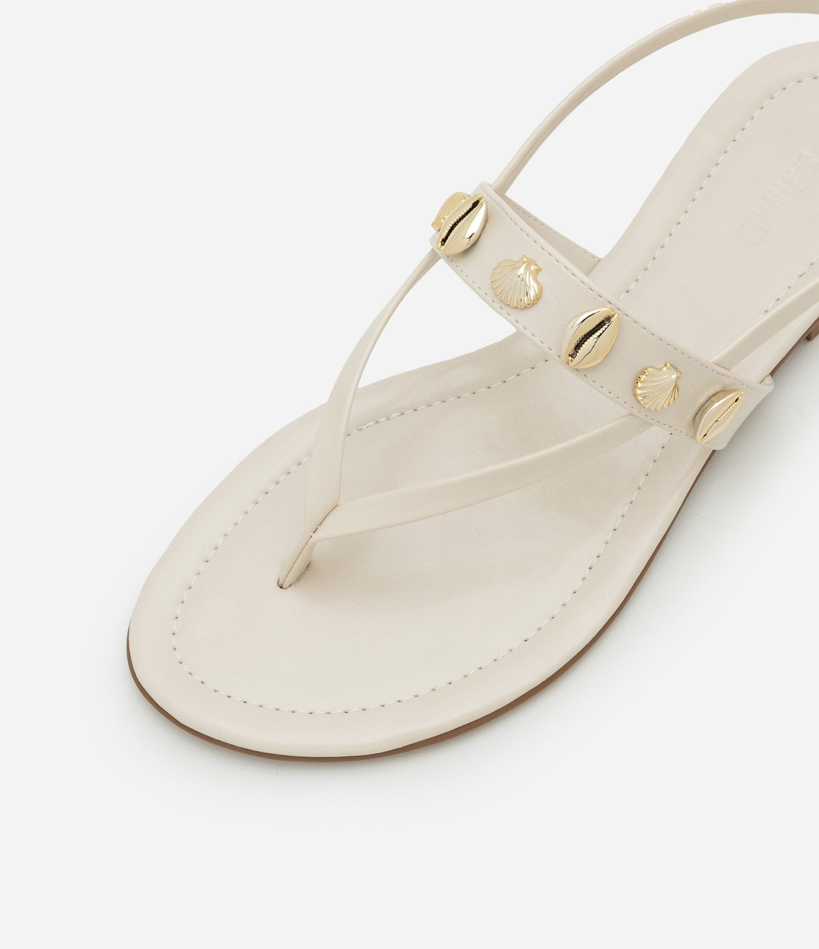 Sandália Rasteira com Tiras Finas e Pingentes de Fundo do Mar Off White 4