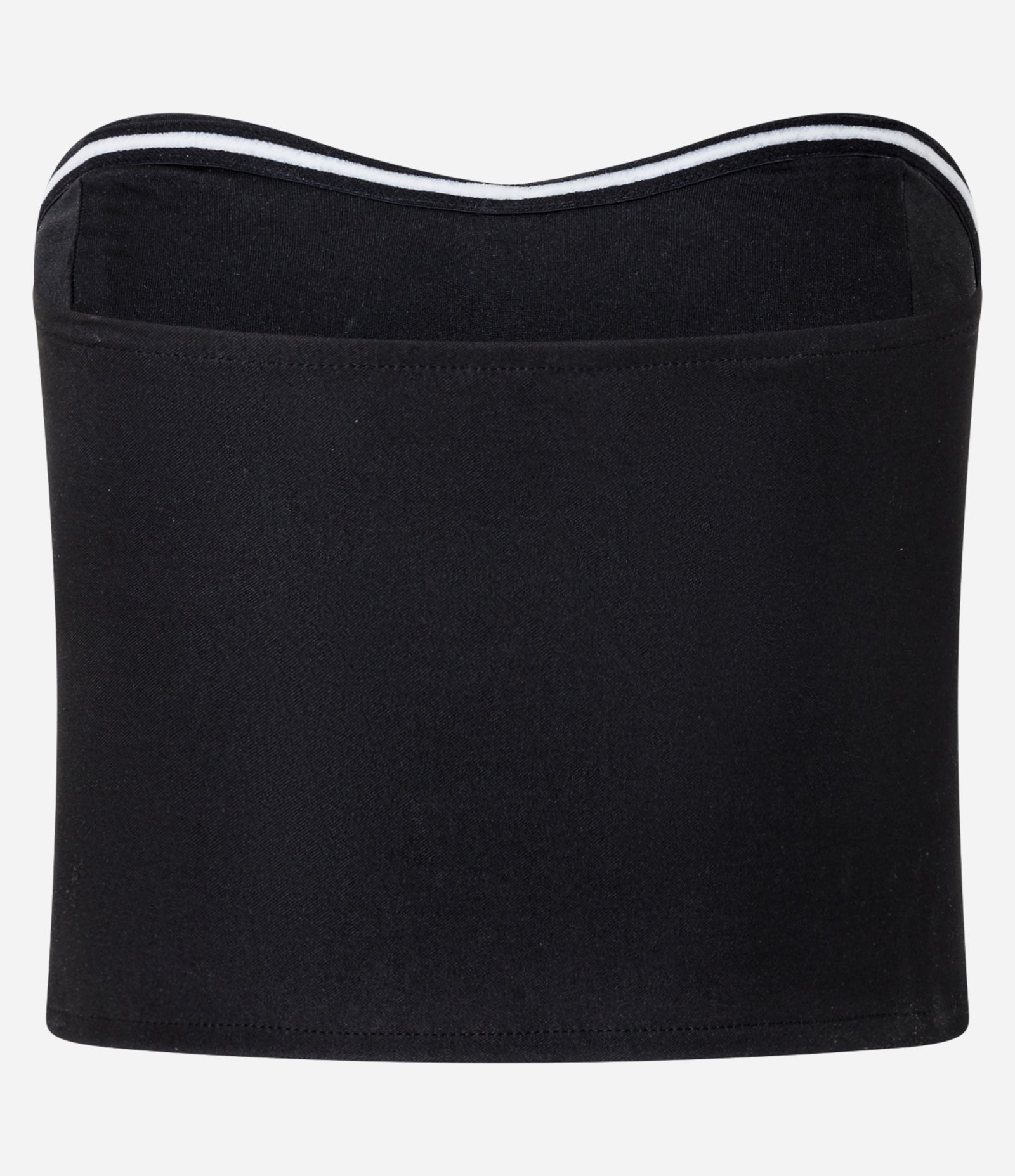 Blusa Corset Regular em Bengaline com Frisos Preto 2