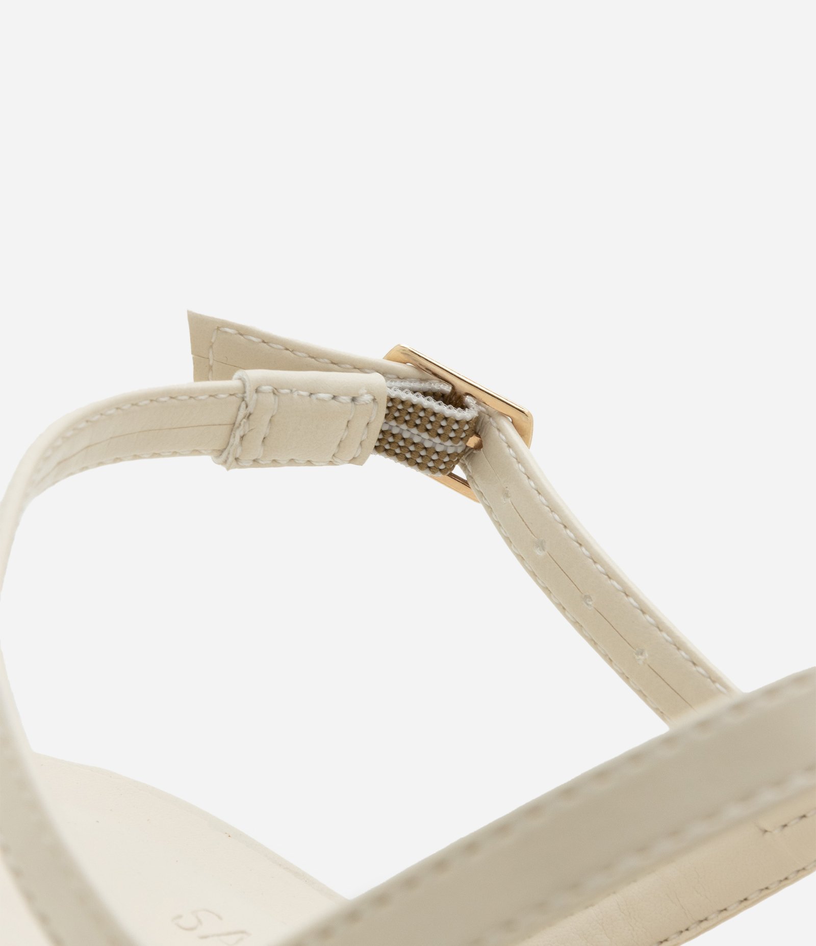 Sandália Meia Pata com Tiras Finas e Salto Super Alto Off White 3