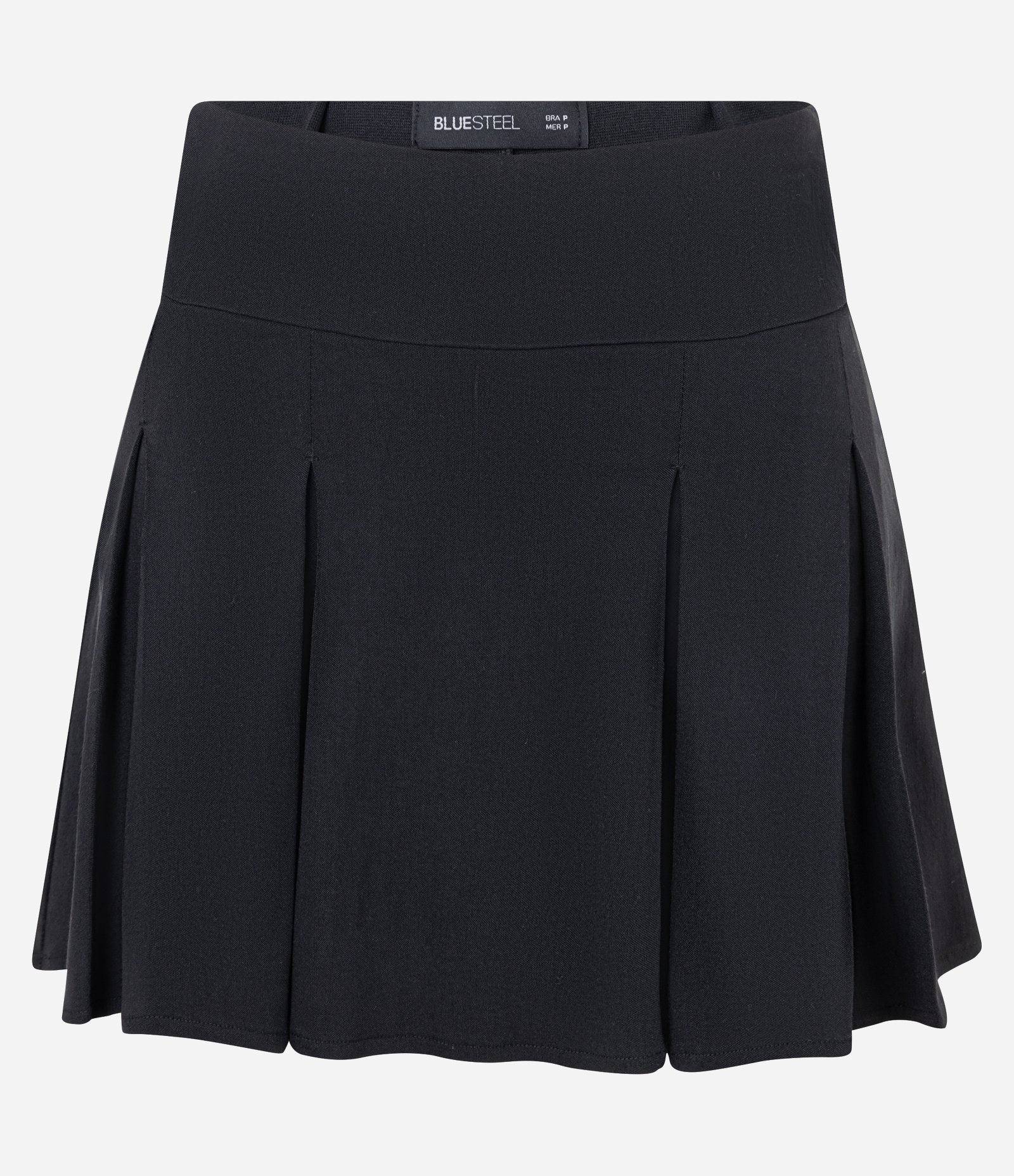 Short Saia em Bengaline com Pregas Preto 5