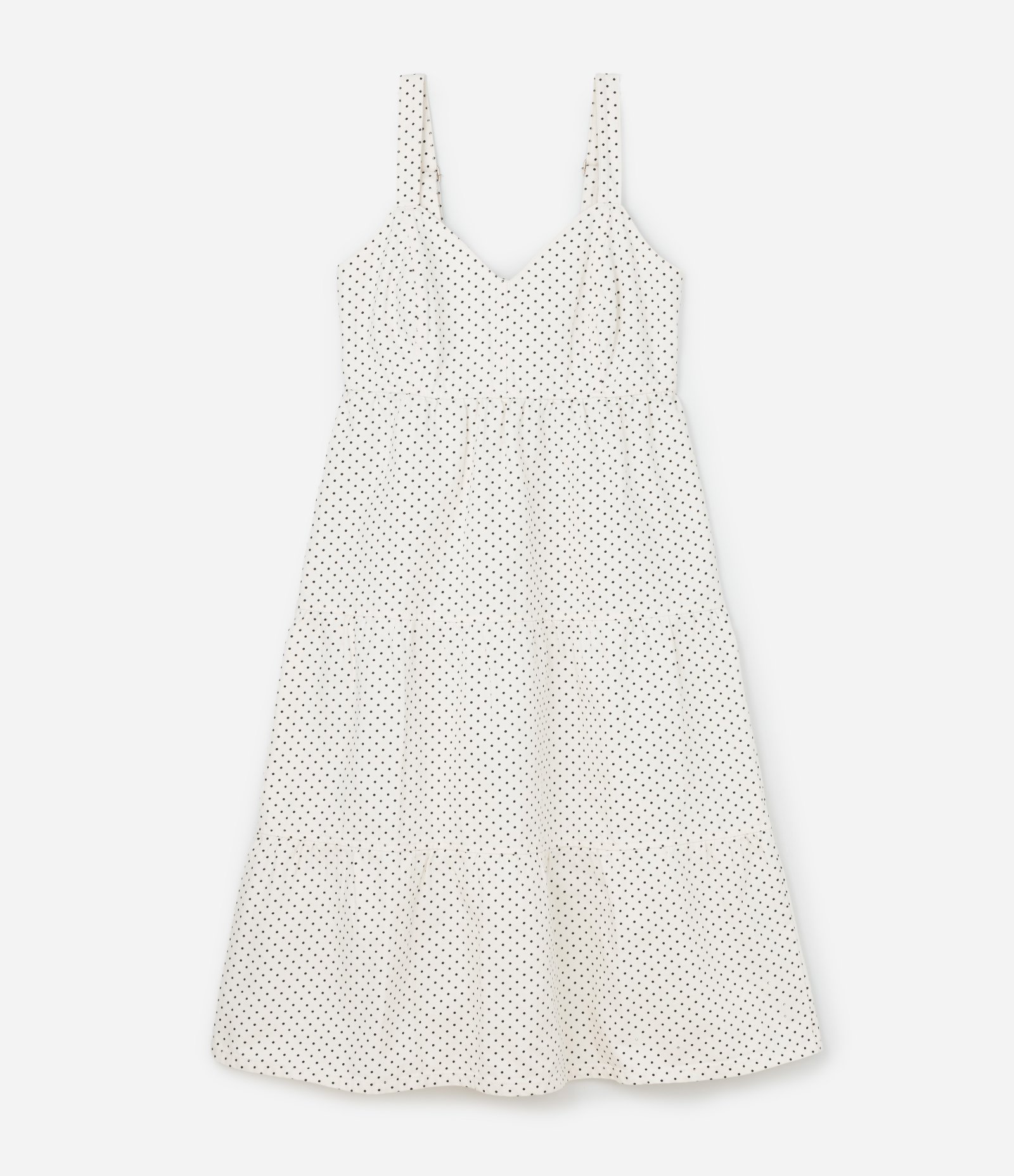 Vestido Midi em Sarja com Estampa Poá Curve & Plus Size Branco 6