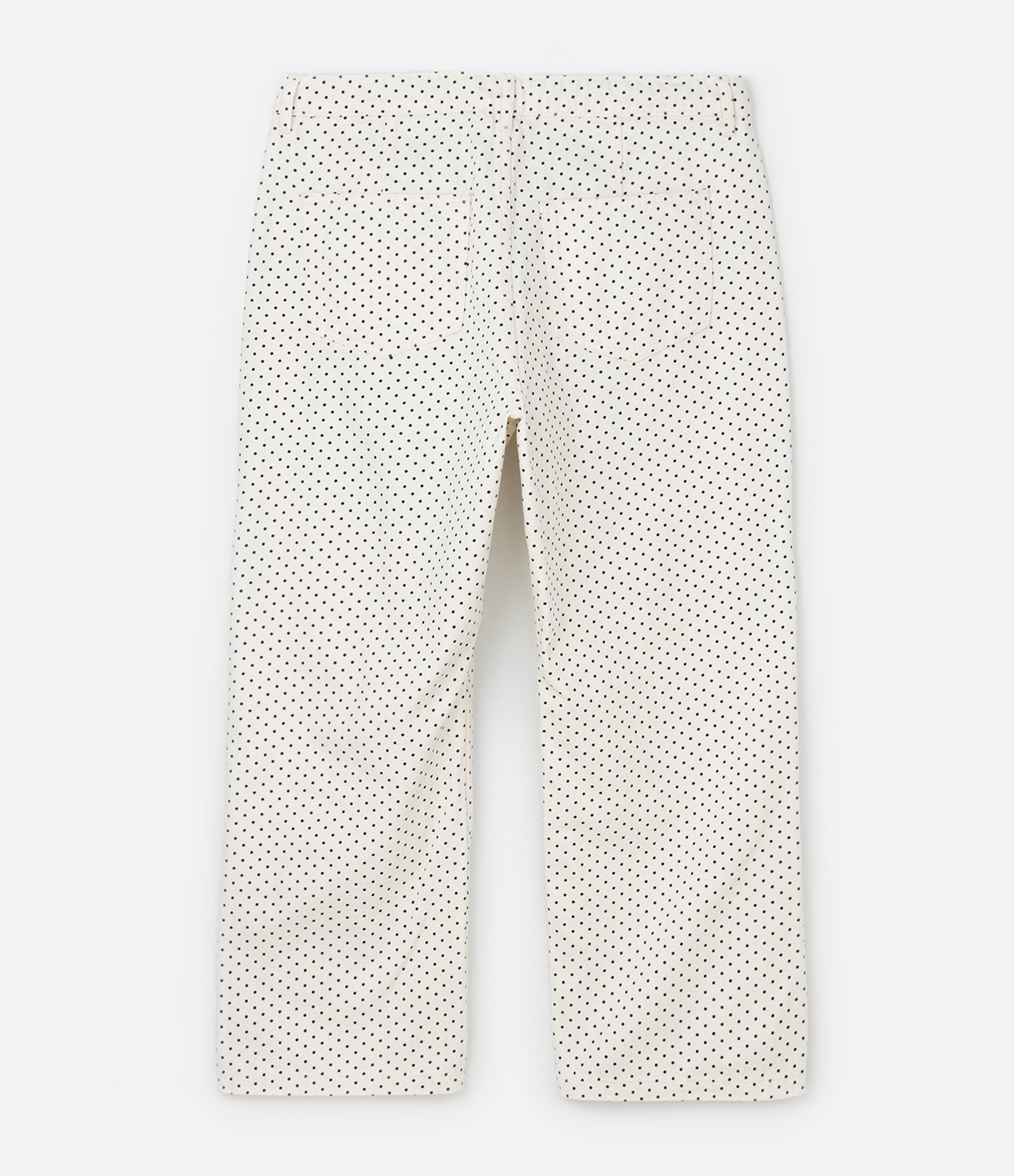 Calça Reta em Sarja Poá com Fenda na Barra Curve & Plus Size Branco 7