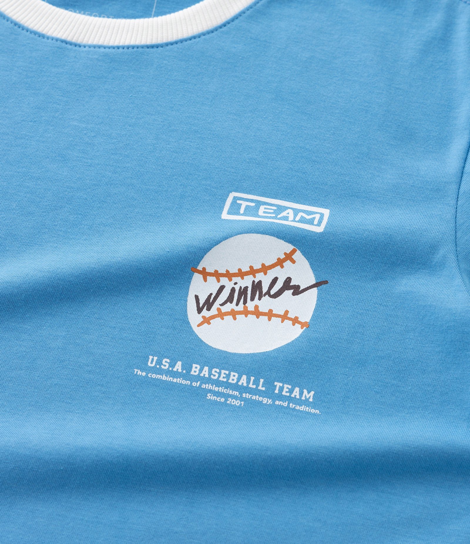 Camiseta Infantil Regular com Estampa de Baseball - Tam 5 a14 Anos Azul 5