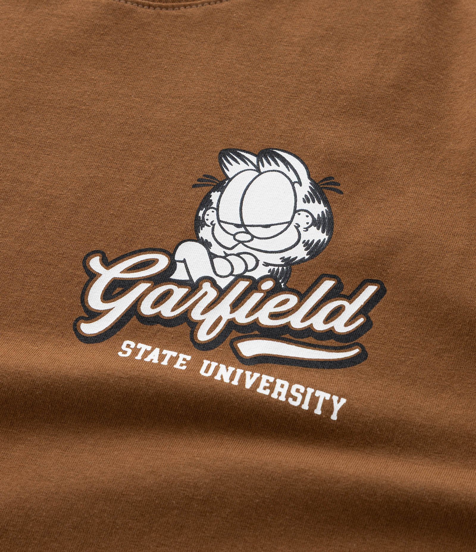 Camiseta Infantil Relaxed com Estampa Garfield - Tam 5 a 14 Anos Marrom 5