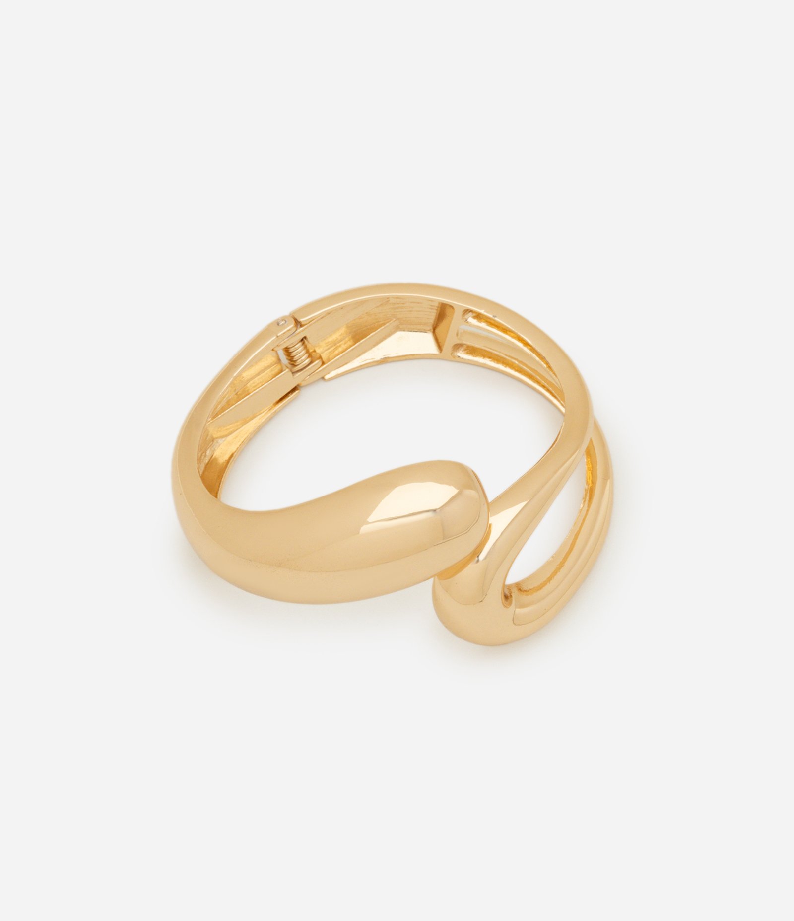 Bracelete com Design Orgânico Fluido Dourado 1