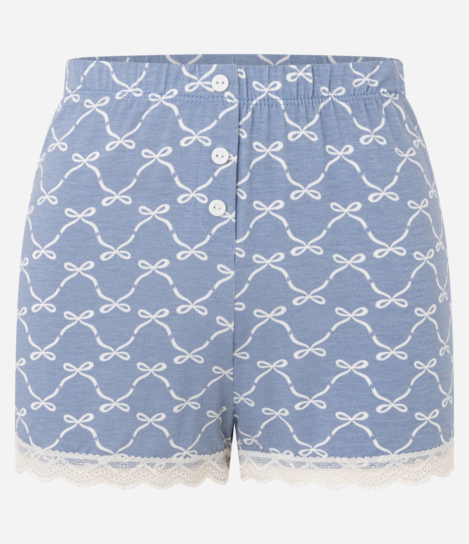 Short de Pijama em Viscose com Estampa de Lacinhos Azul 5