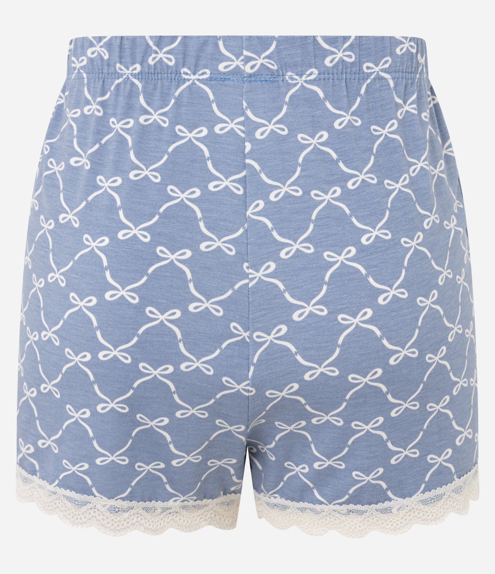 Short de Pijama em Viscose com Estampa de Lacinhos Azul 6