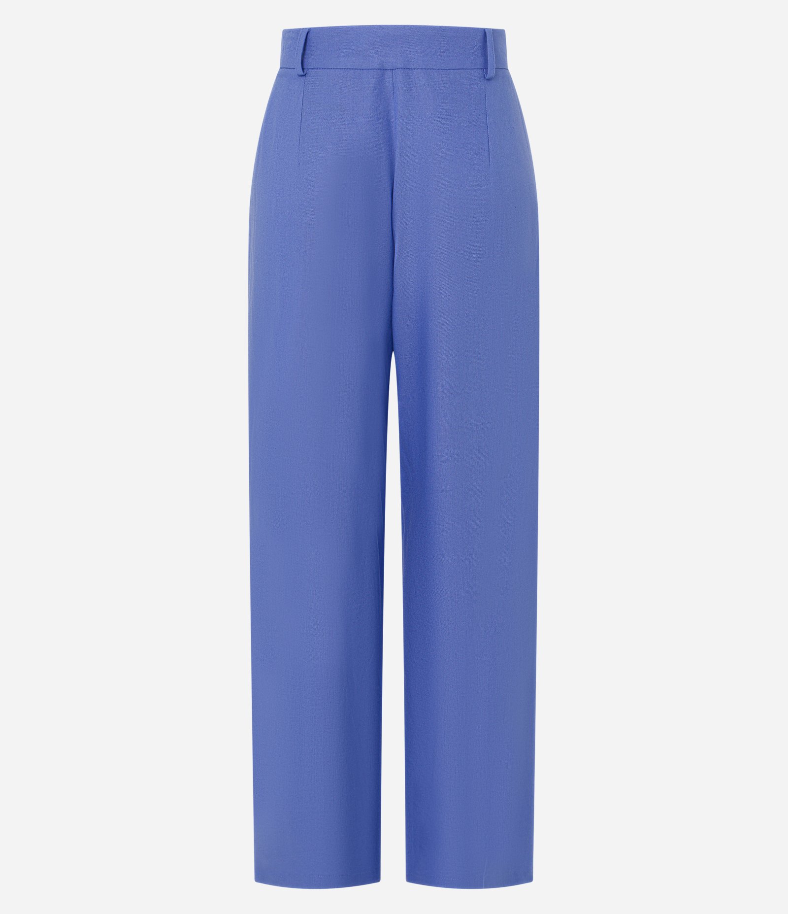 Calça Balloon Cintura Alta em Viscolinho com Azul 7