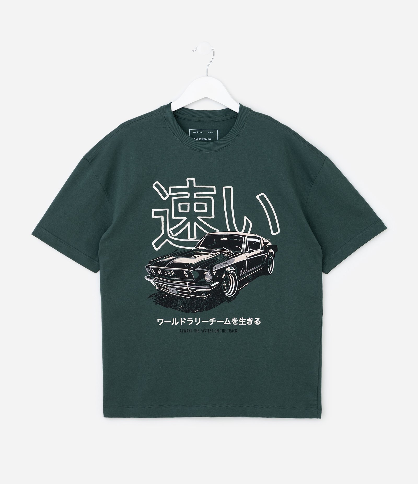 Camiseta Infantil Regular com Estampa de Japonismo - Tam 5 a 14 Anos Verde 1
