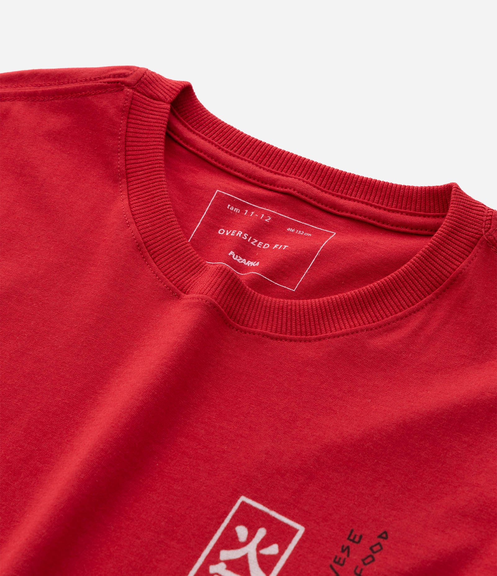 Camiseta Infantil Regular com Estampa de Sushi - Tam 5 a 14 Anos Vermelho 5