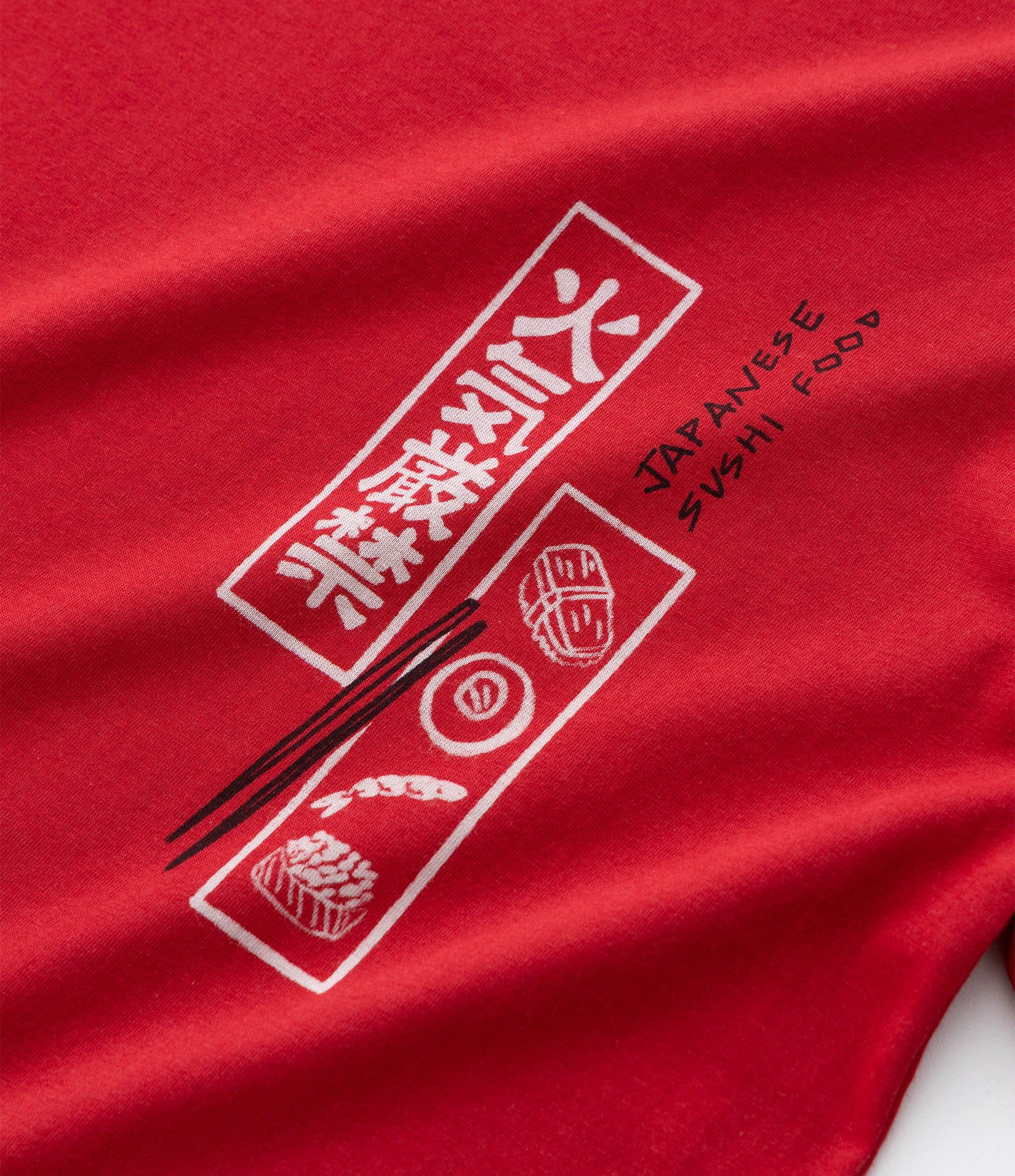 Camiseta Infantil Regular com Estampa de Sushi - Tam 5 a 14 Anos Vermelho 6