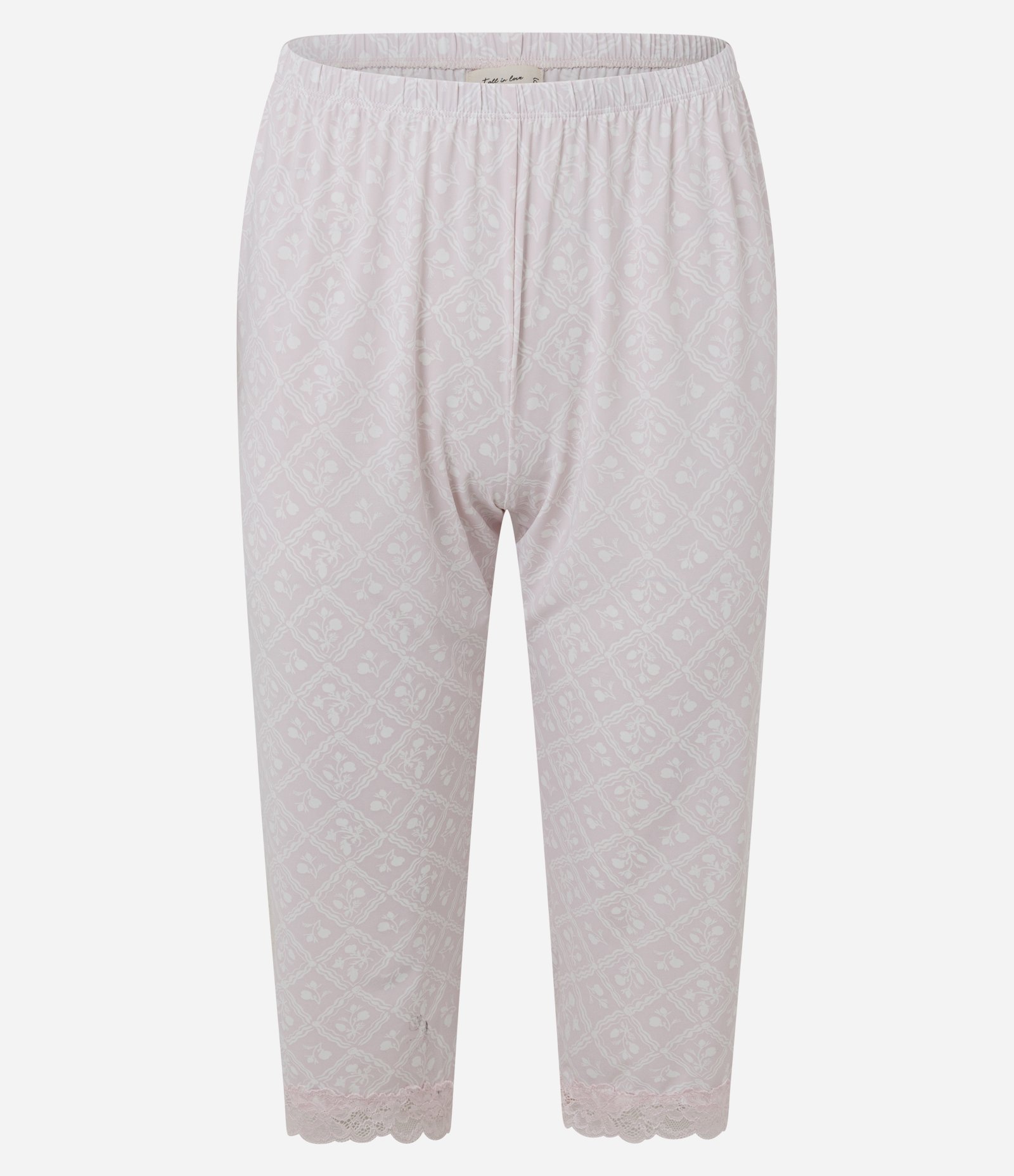 Pijama Capri em Microfibra com Renda e Estampa Floral Roxo 8