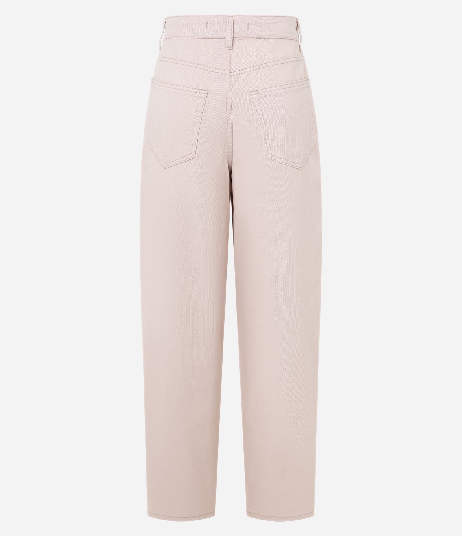 Calça Baggy Cintura Média em Sarja com Bolsos Rosa 8