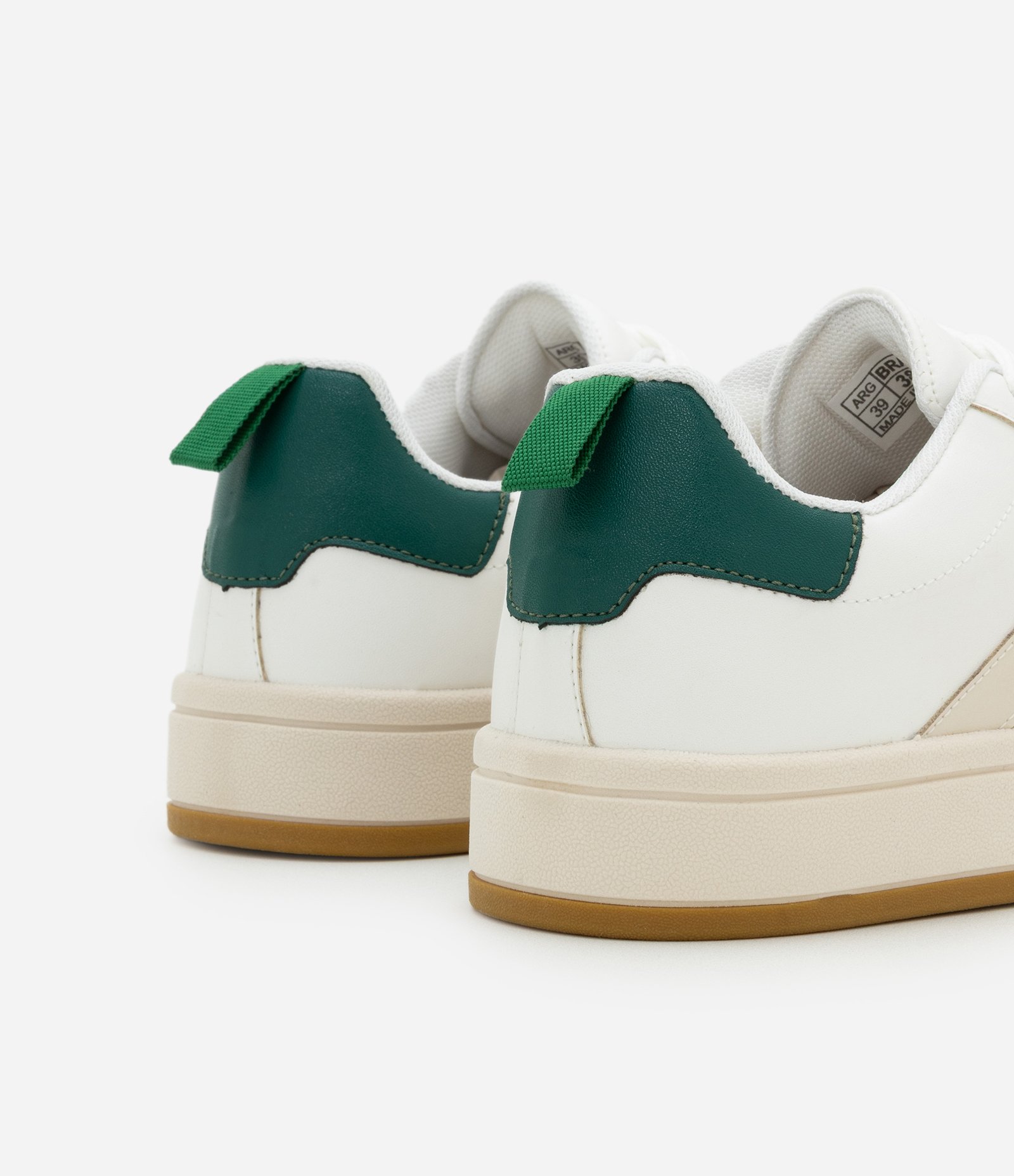 Tênis Casual com Detalhes Contrastantes Branco 4