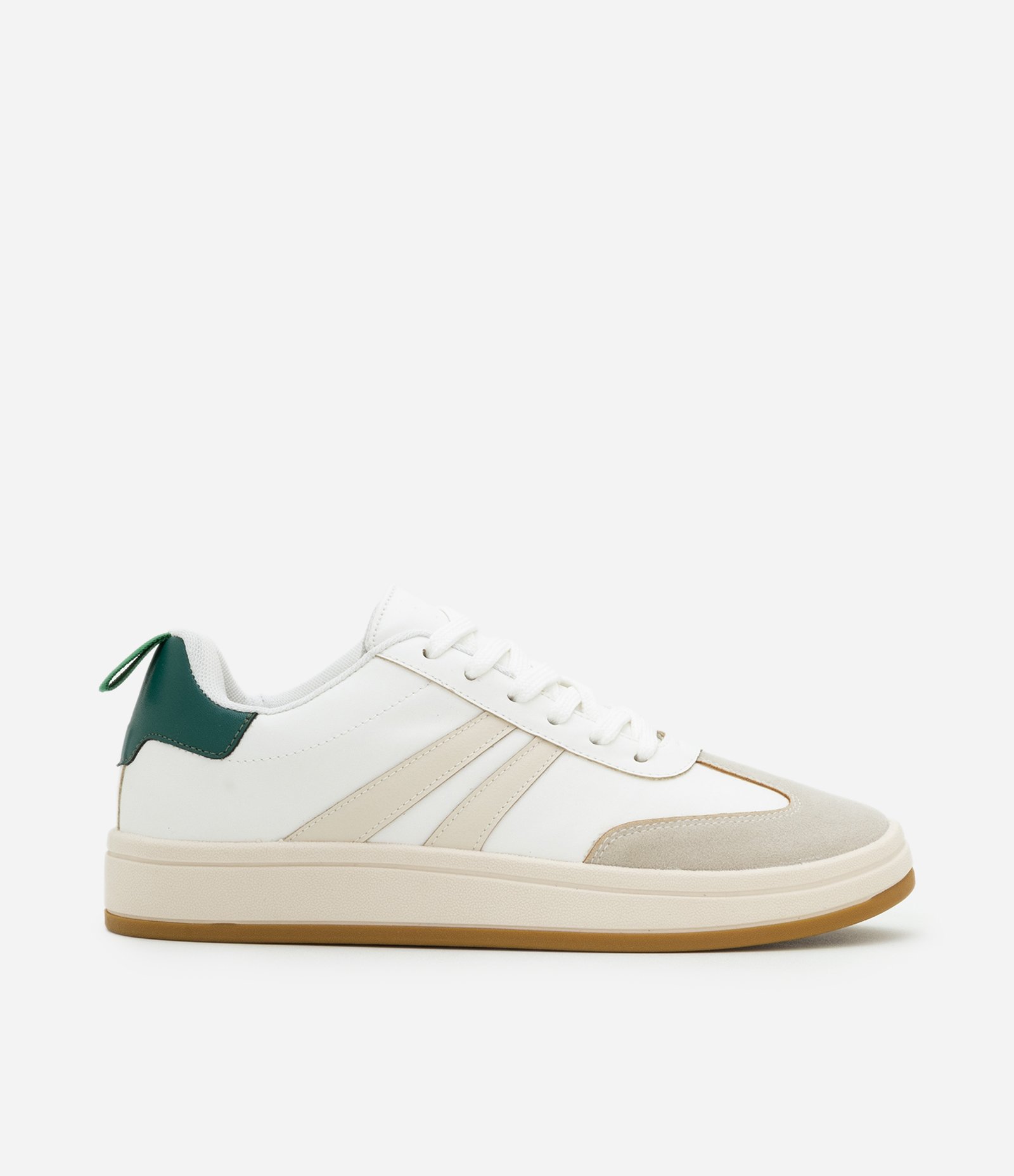 Tênis Casual com Detalhes Contrastantes Branco 5