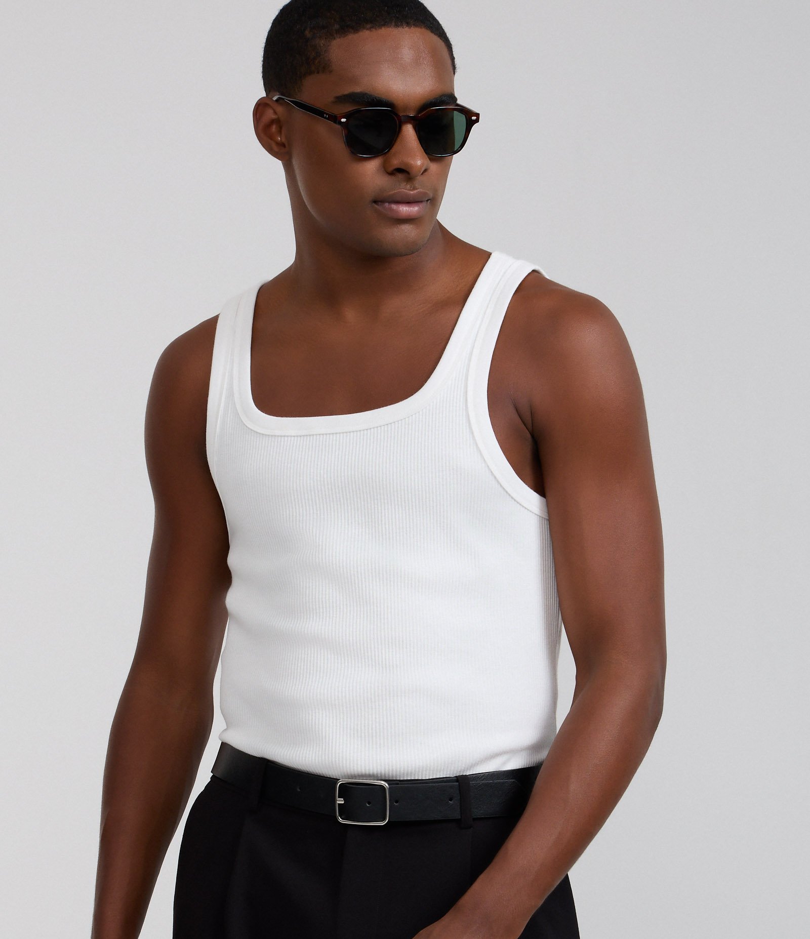 Regata em Ribana com Textura Canelada Branco 1