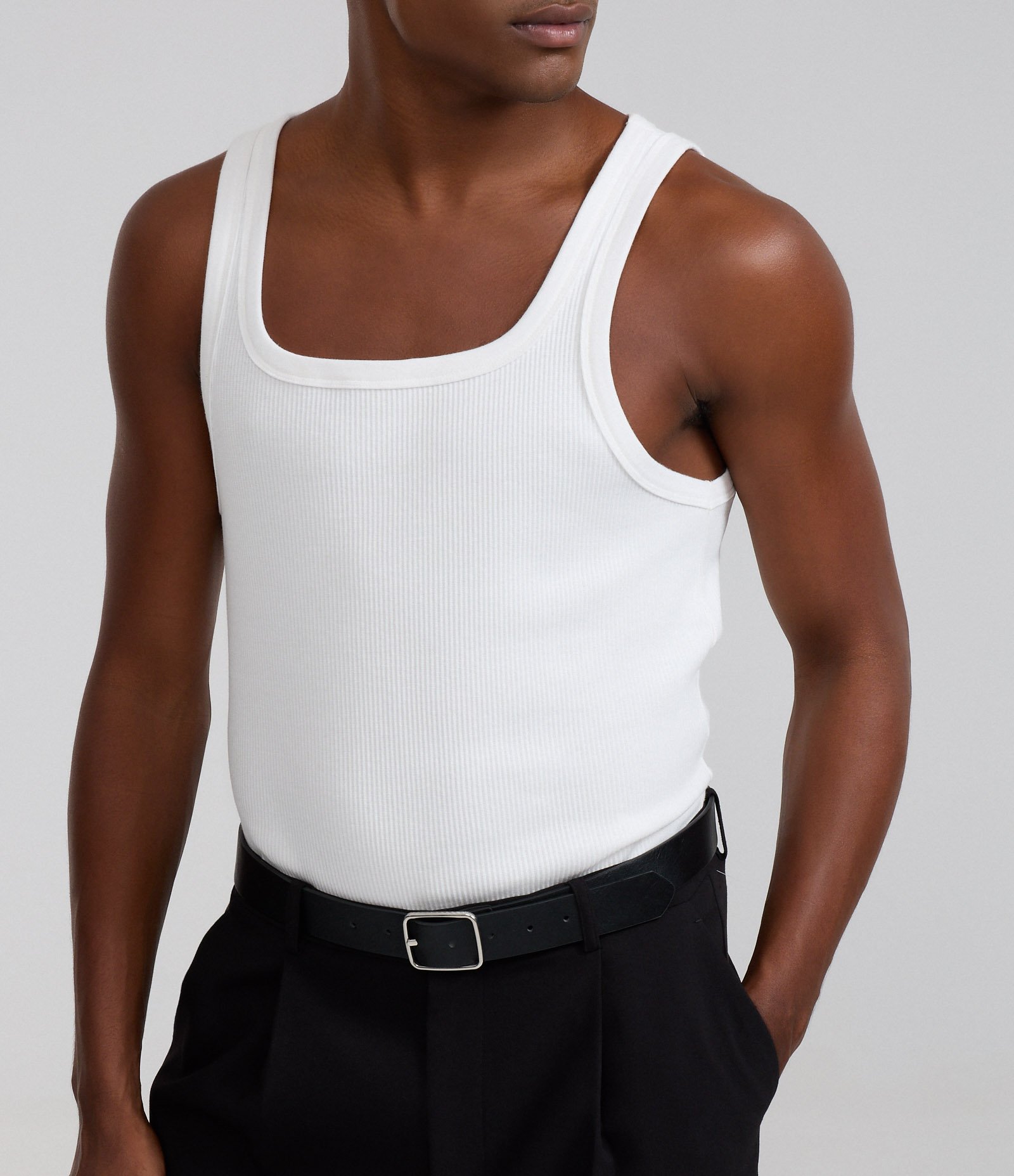 Regata em Ribana com Textura Canelada Branco 3