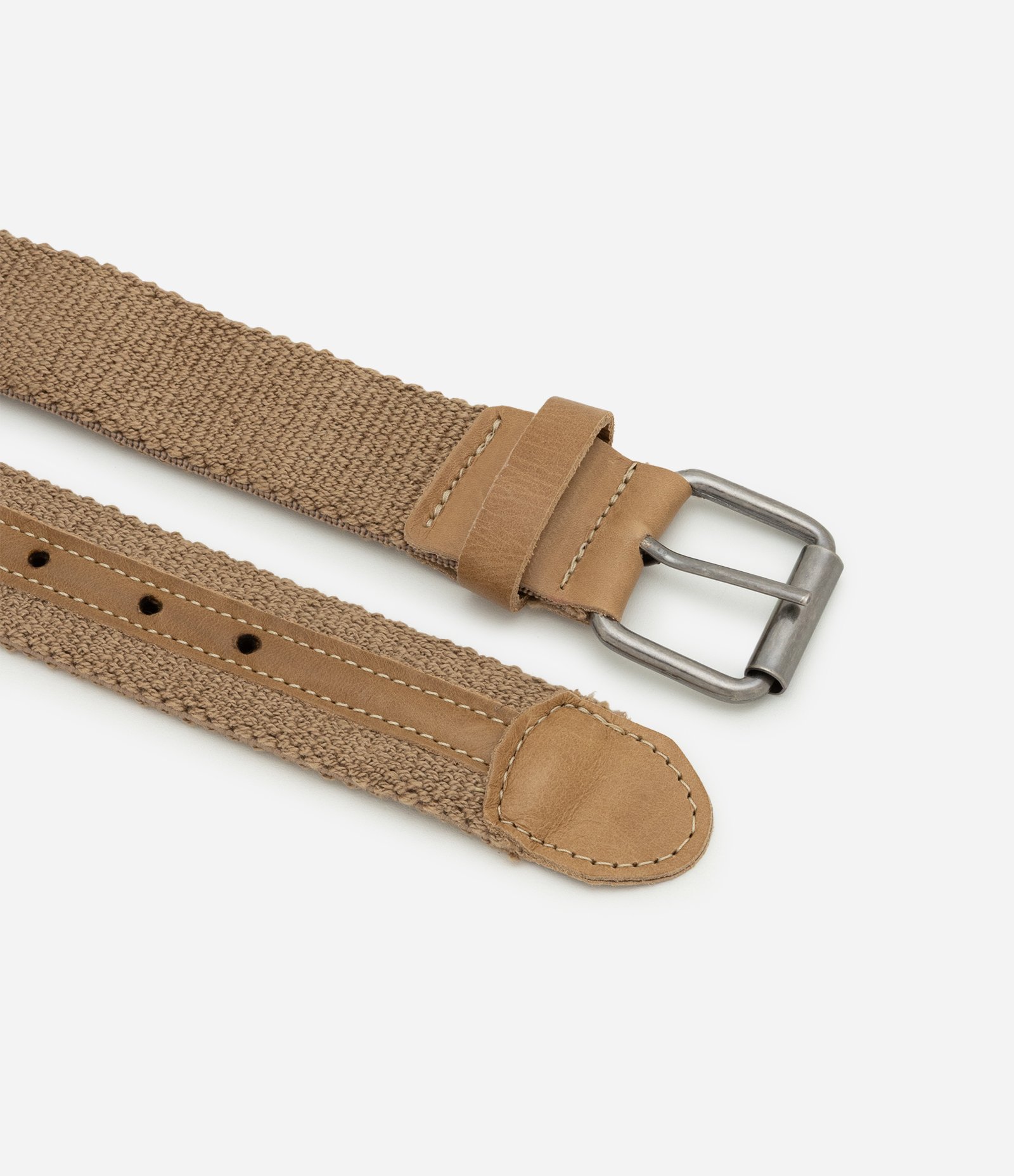 Cinto Elástico Com Detalhe Rústico Em Juta Bege 2