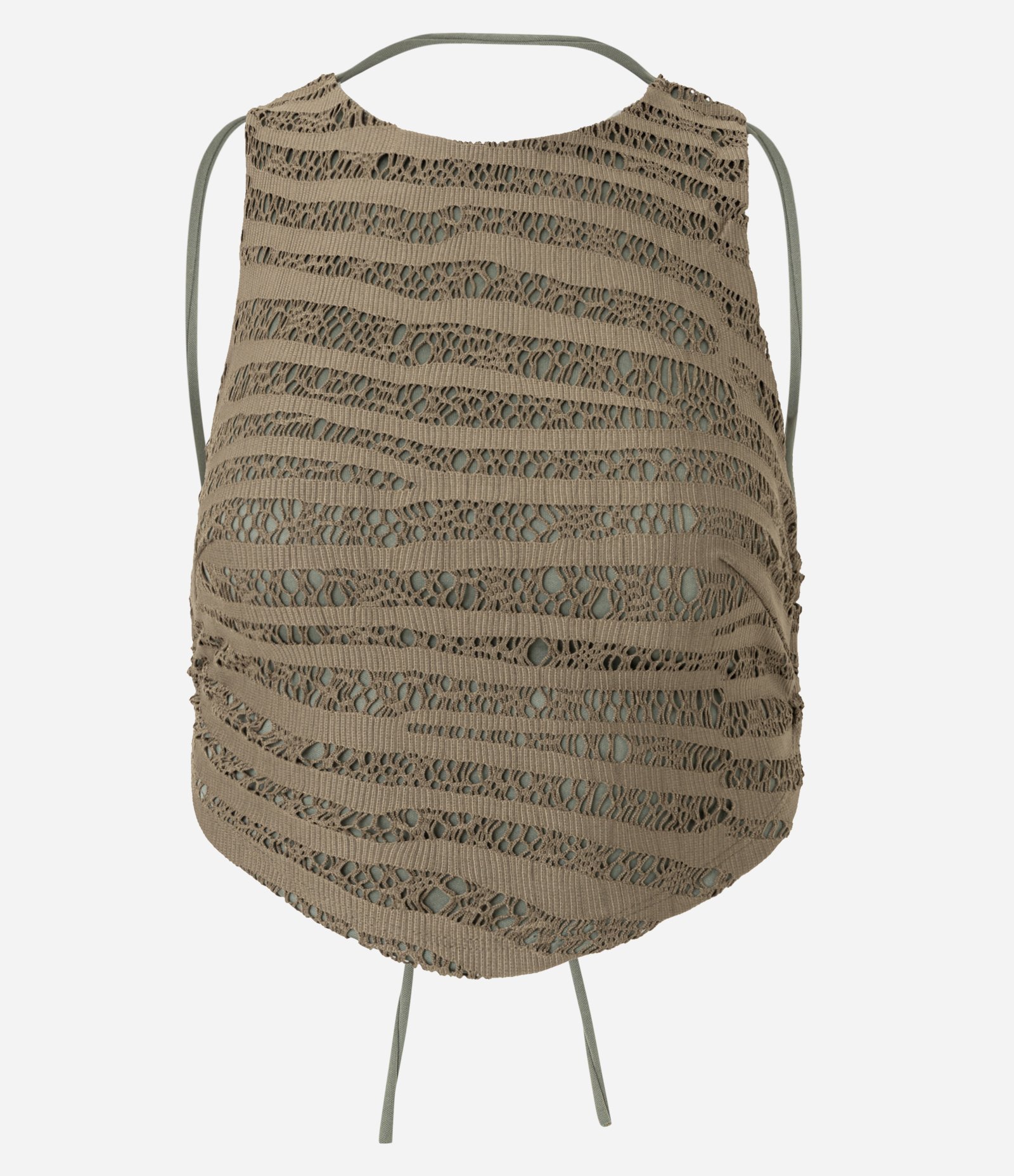 Blusa Frente Única em Renda Texturizada Verde 5