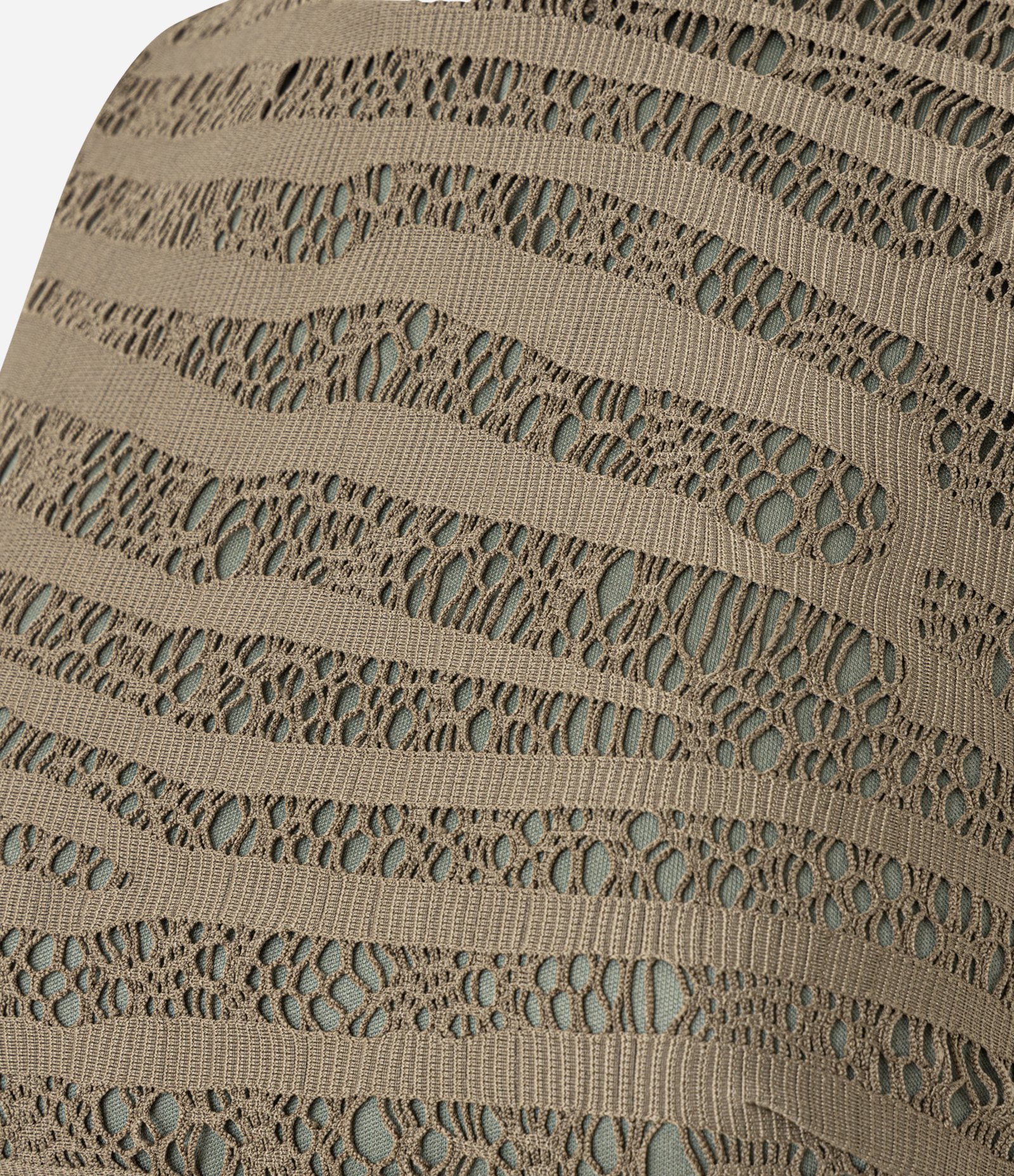 Blusa Frente Única em Renda Texturizada Verde 6