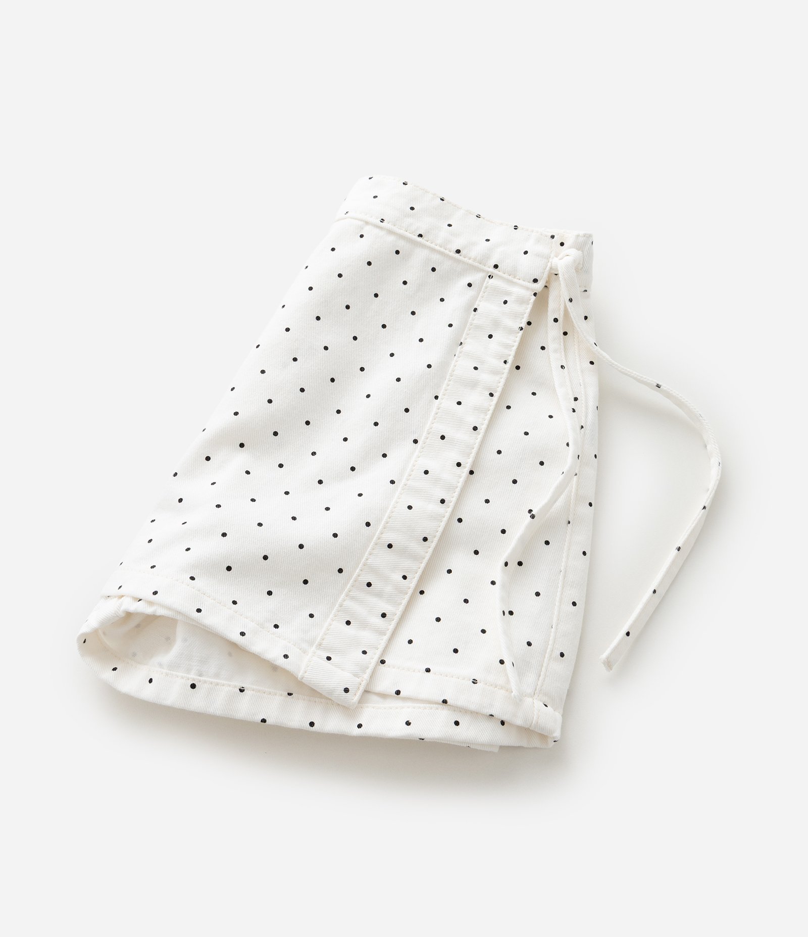 Short Saia Infantil em Sarja com Estampa Poá - Tam 7 a 16 Anos Branco/Preto 6