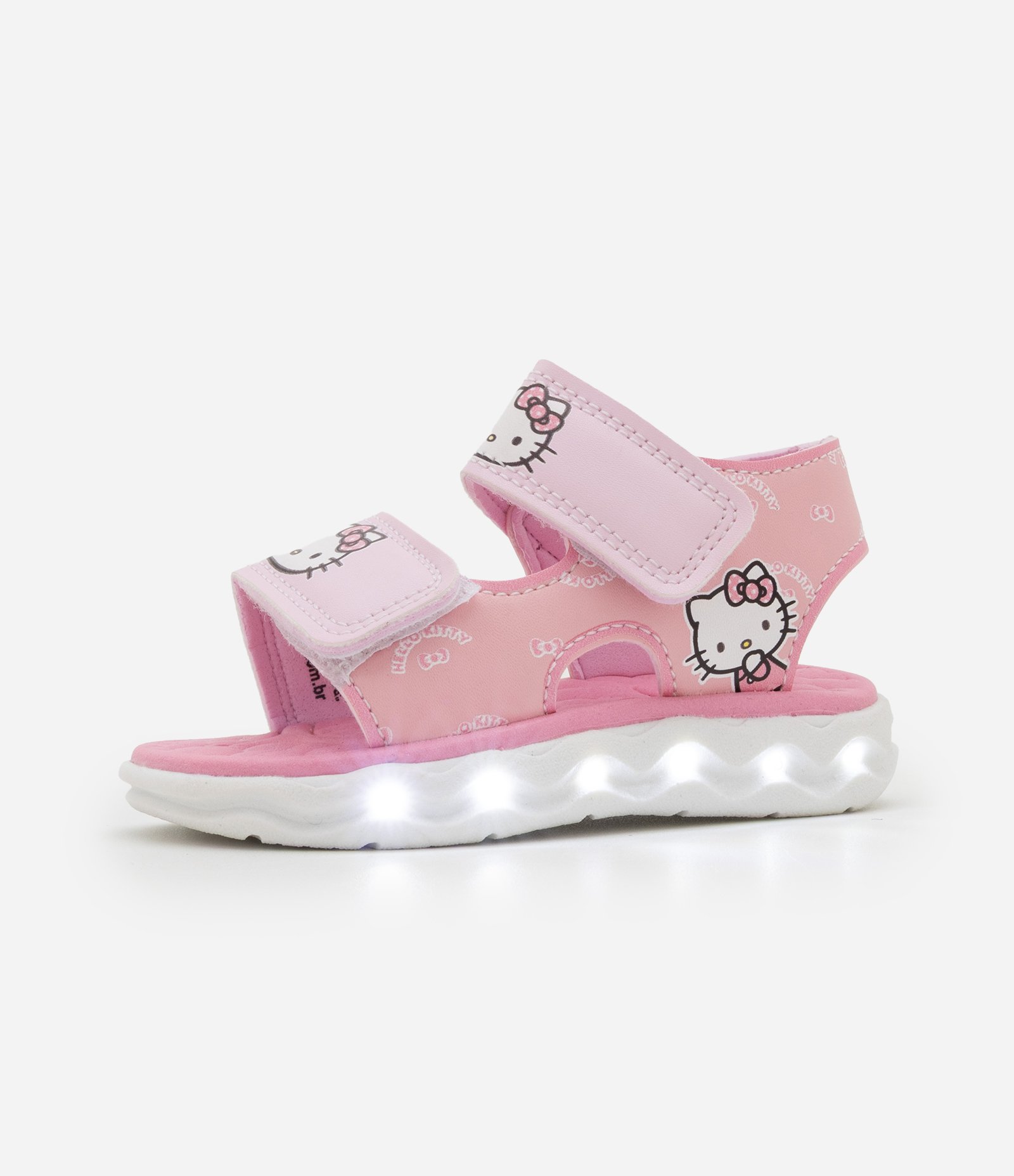 Sandália Infantil com LED e Estampa Hello Kitty - Tam 21 ao 27 Rosa 1