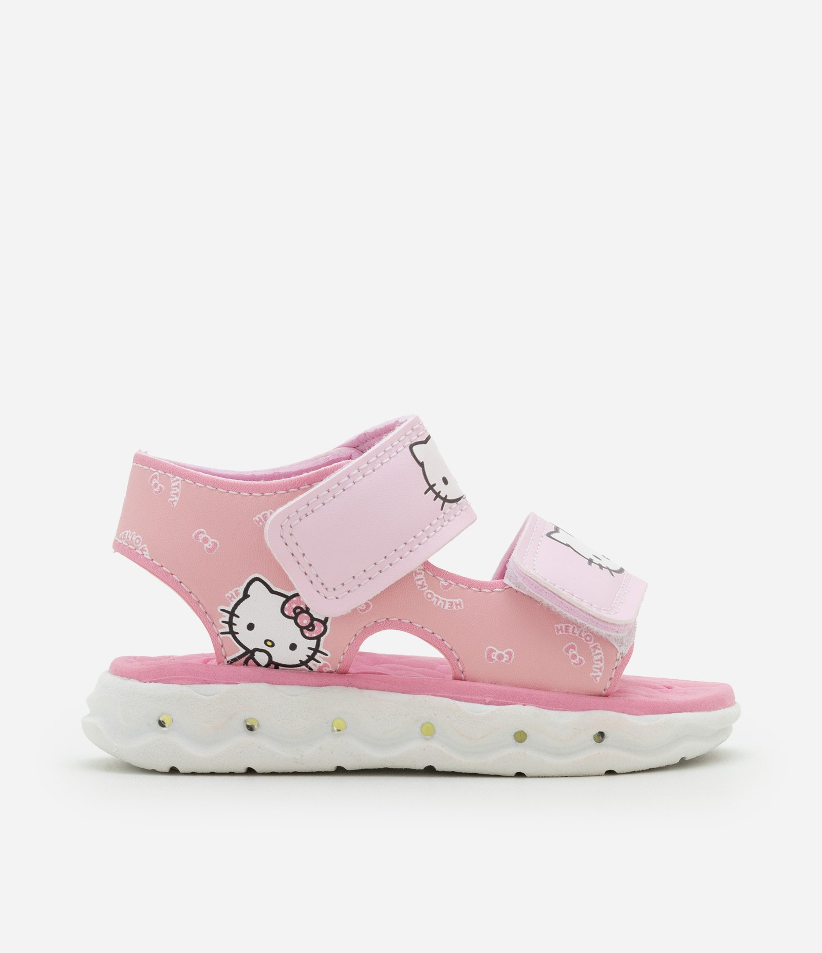 Sandália Infantil com LED e Estampa Hello Kitty - Tam 21 ao 27 Rosa 5