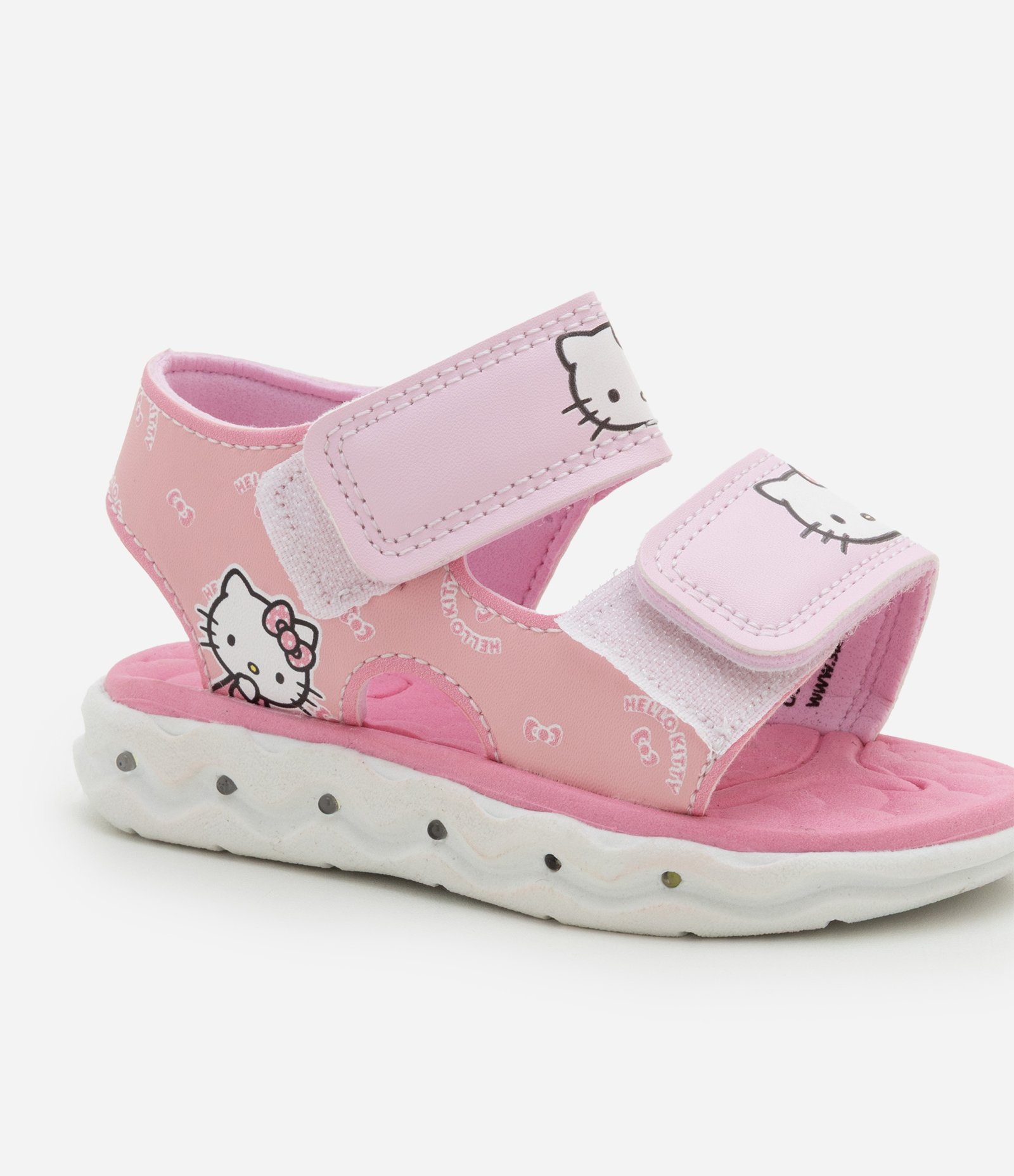 Sandália Infantil com LED e Estampa Hello Kitty - Tam 21 ao 27 Rosa 6