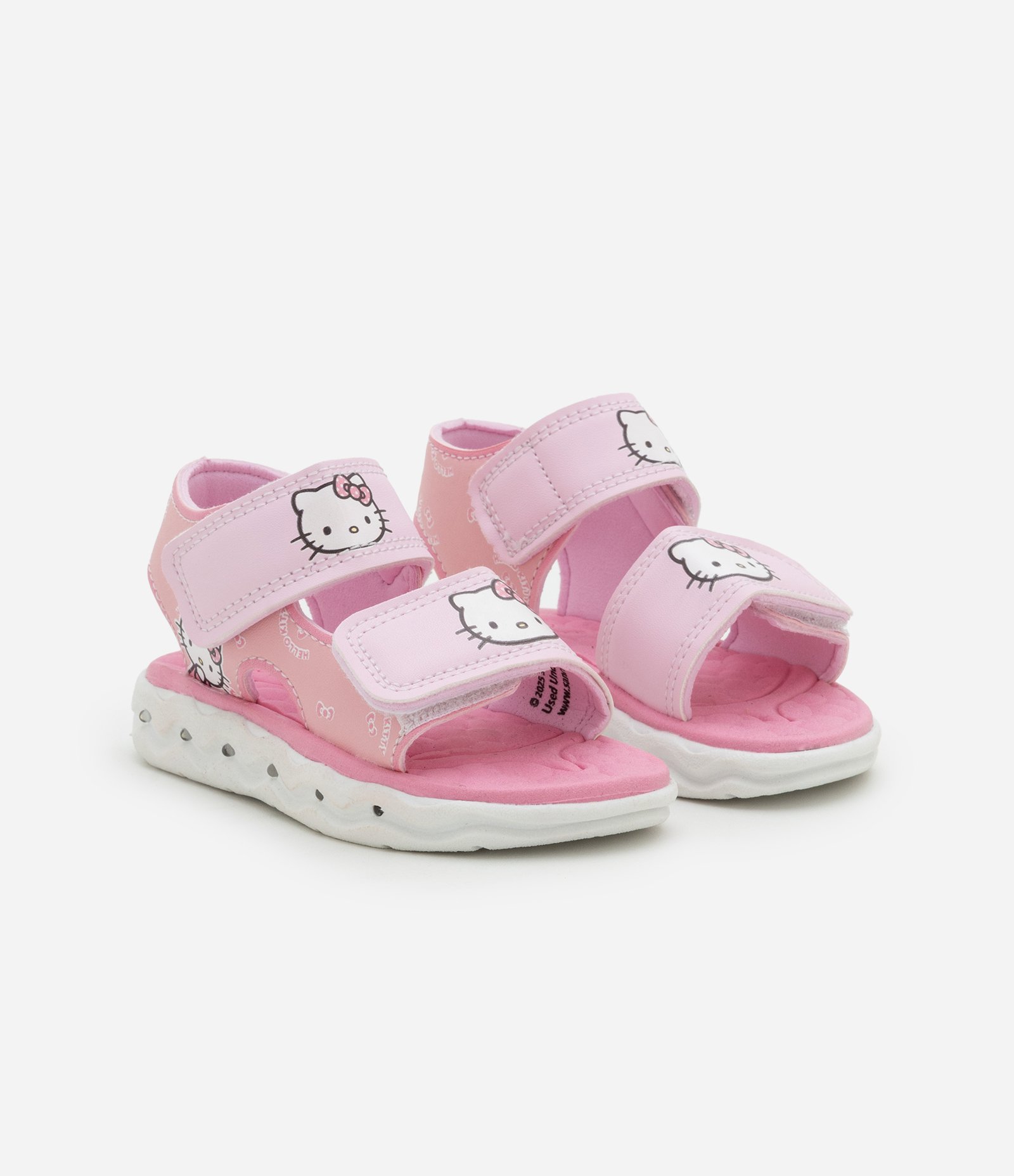 Sandália Infantil com LED e Estampa Hello Kitty - Tam 21 ao 27 Rosa 7