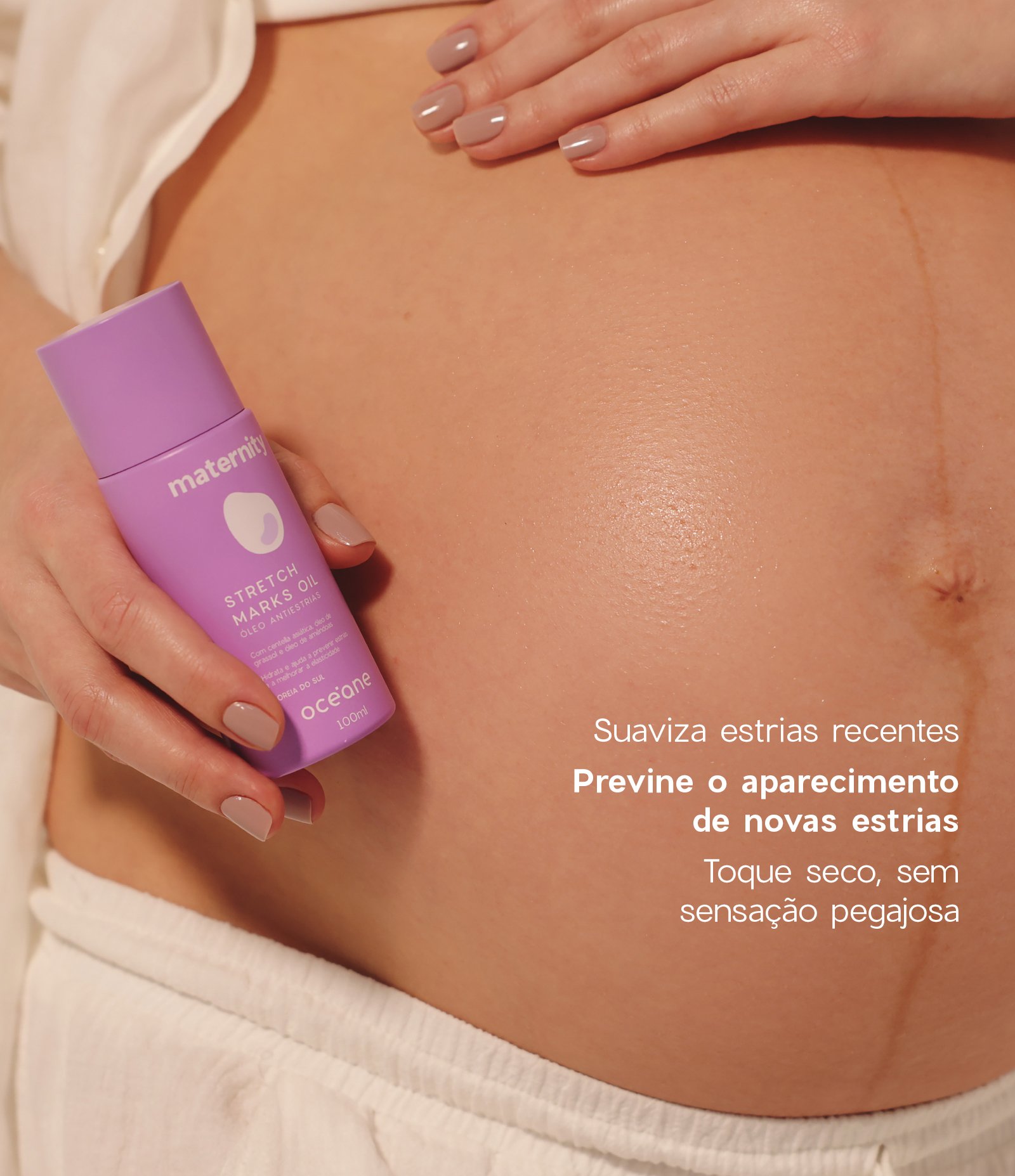 Óleo Preventivo de Estrias Stretch Marks Oil Maternity Oceane 100ML 4