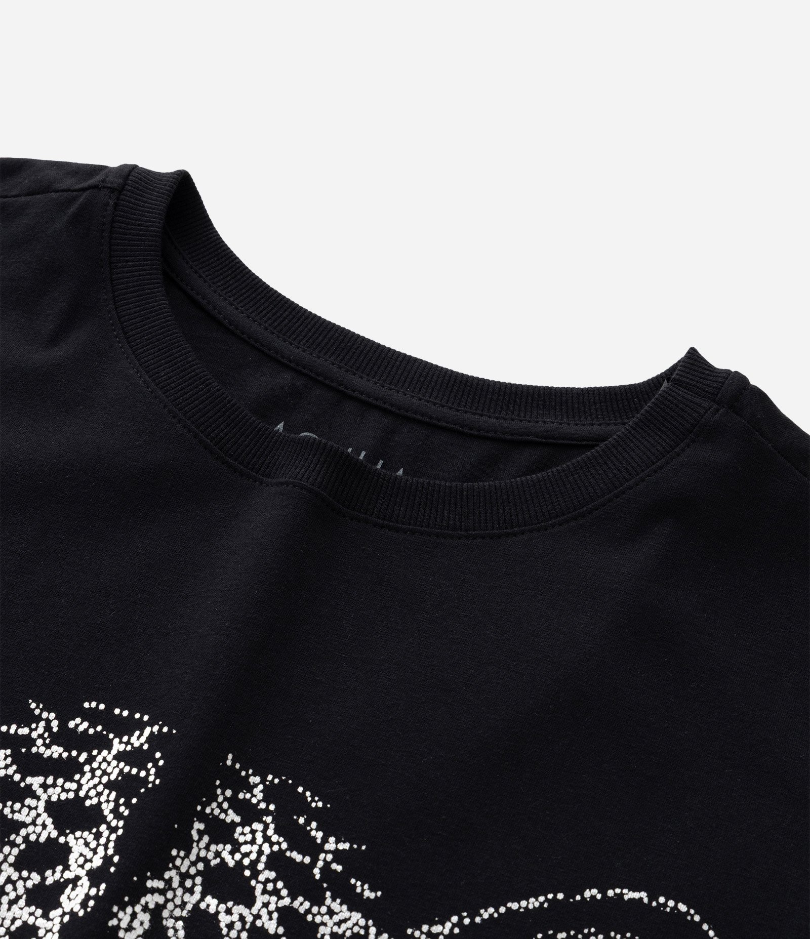 Camiseta Alongada em Algodão com Onça em Foil Curve & Plus Size Preto 7