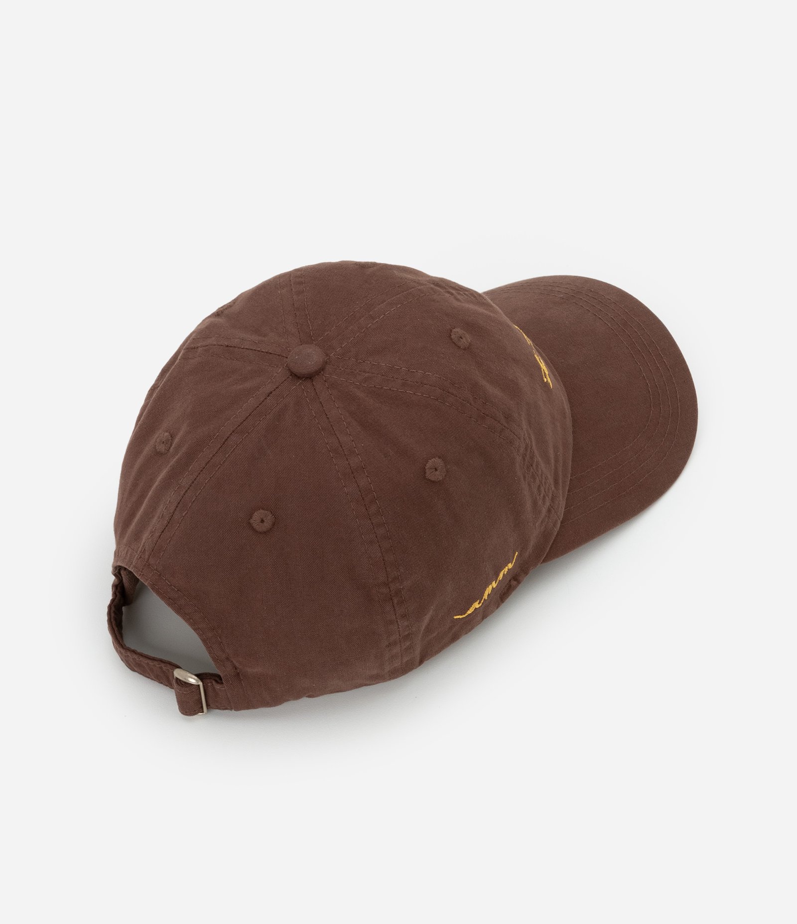 Boné Aba Curva em Sarja com Bordado Território de Afeto Marrom 5