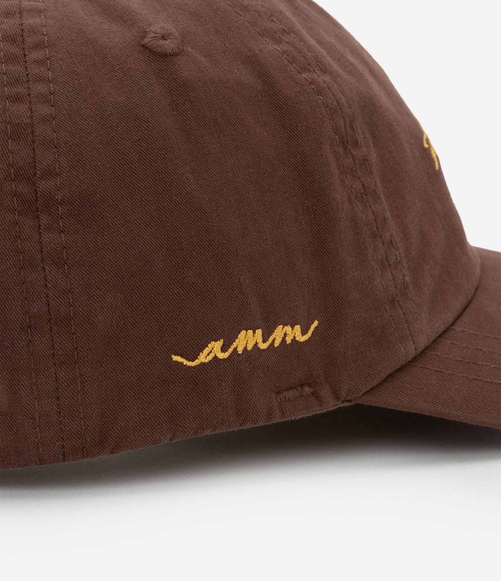 Boné Aba Curva em Sarja com Bordado Território de Afeto Marrom 7