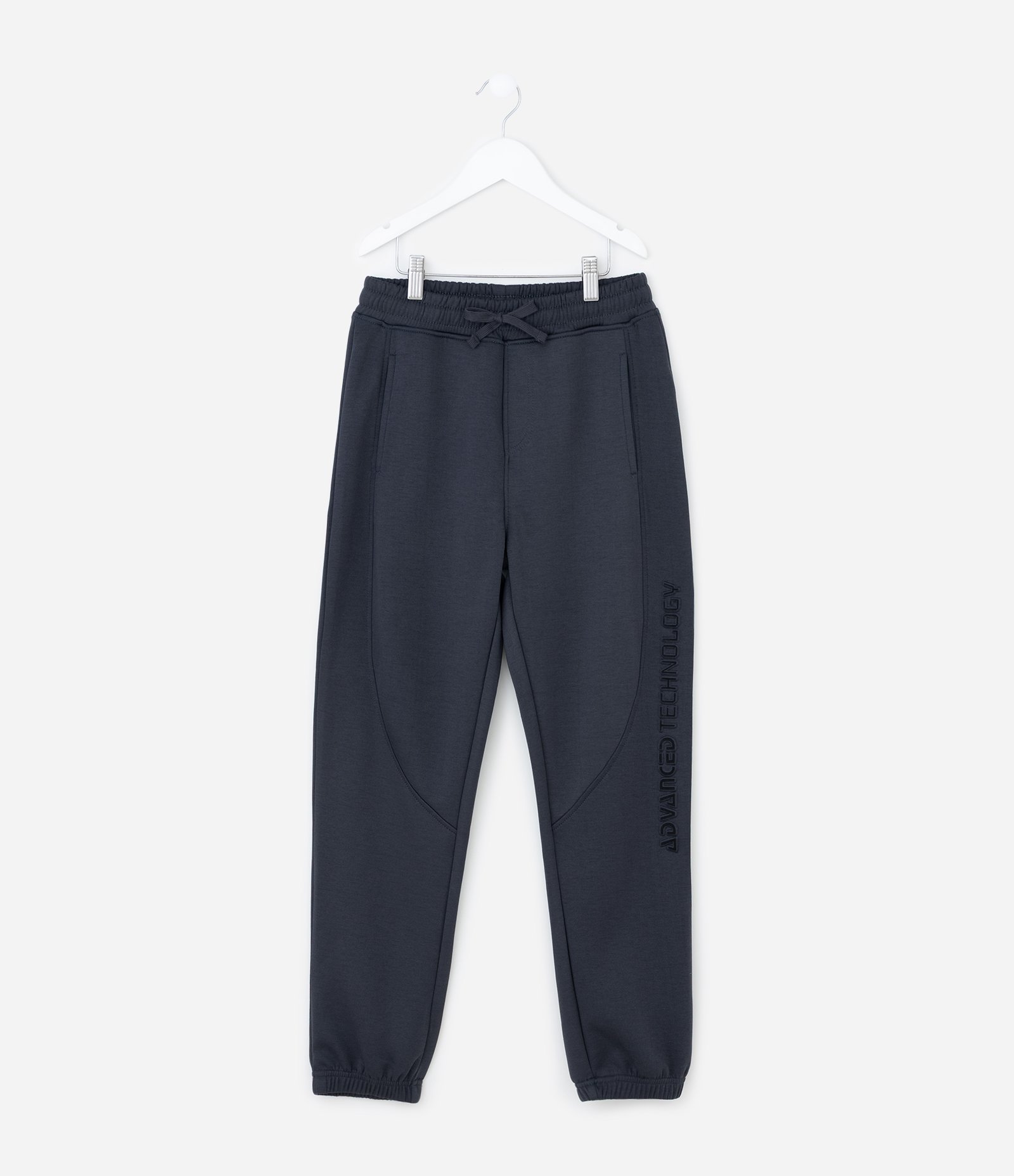 Calça Infantil com Cós Elástico – Tam 5 a 14 Anos Preto Grafite 1