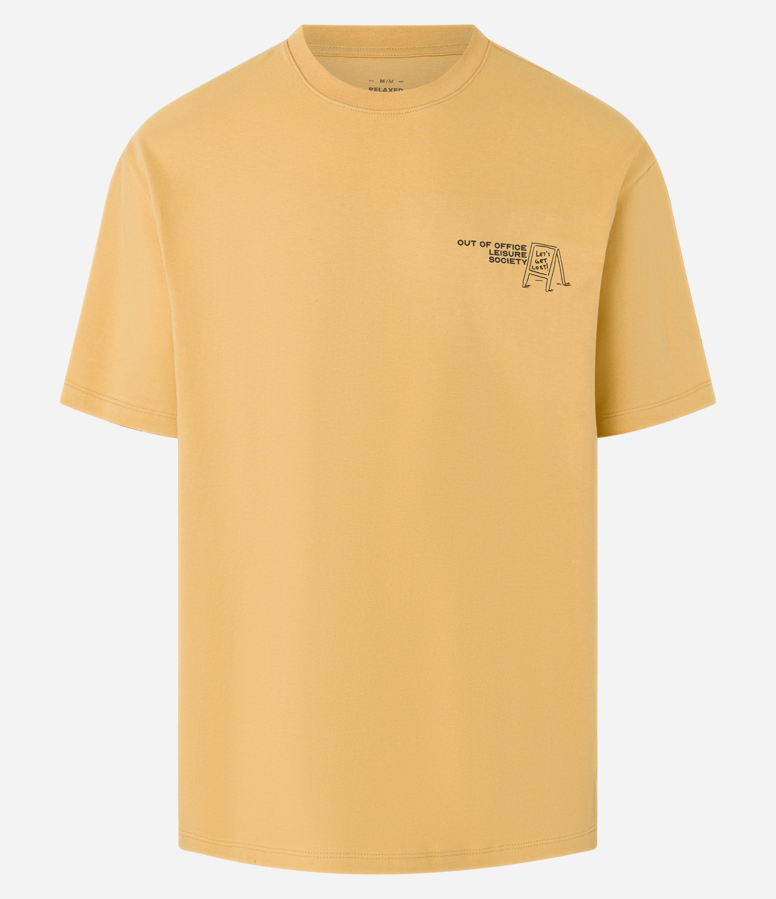 Camiseta Relaxed em Algodão com Estampa de Praia e Lettering Out Od Office Marrom 5
