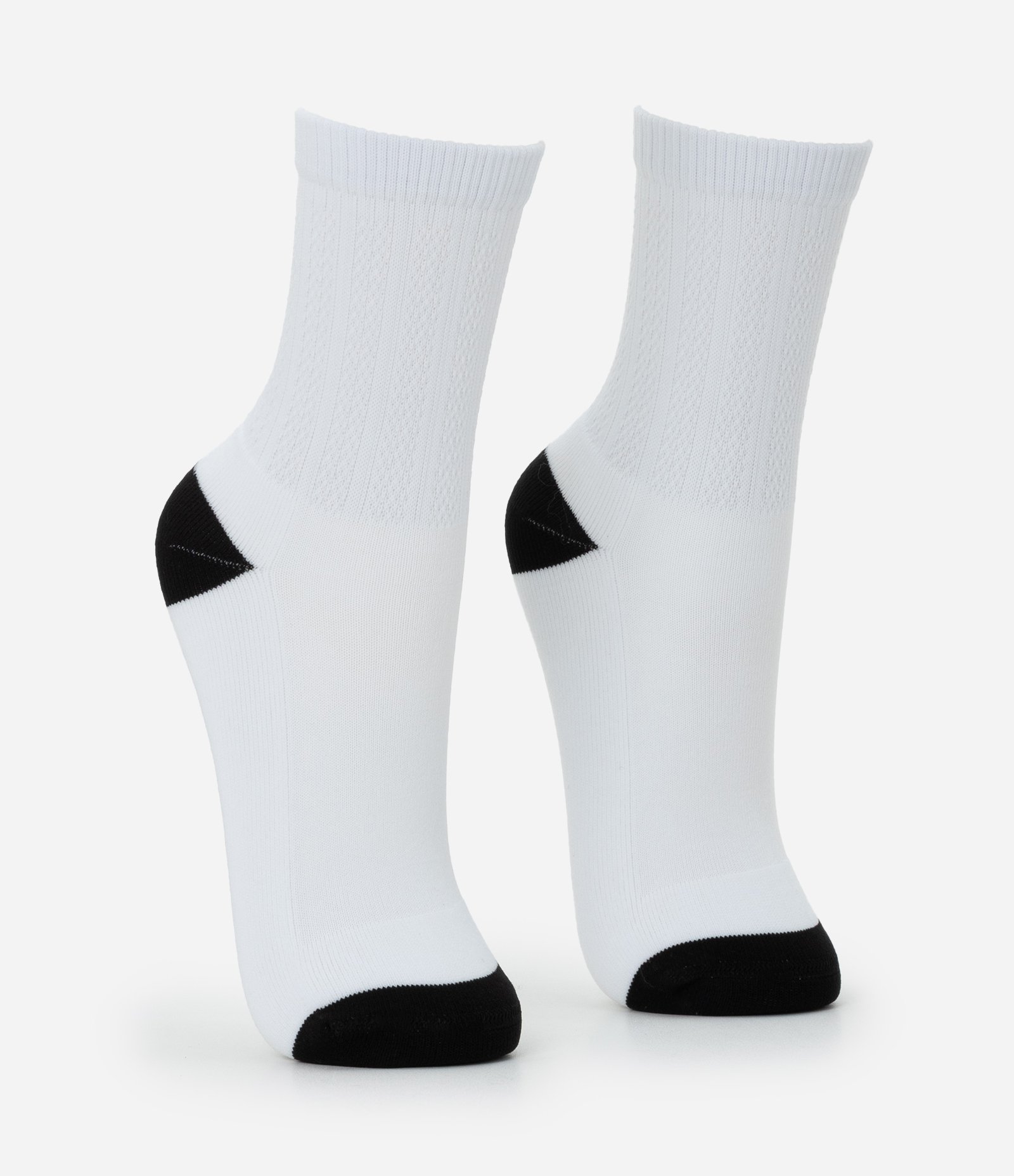 Meia Cano Médio Esportiva em Poliamida Branco 2