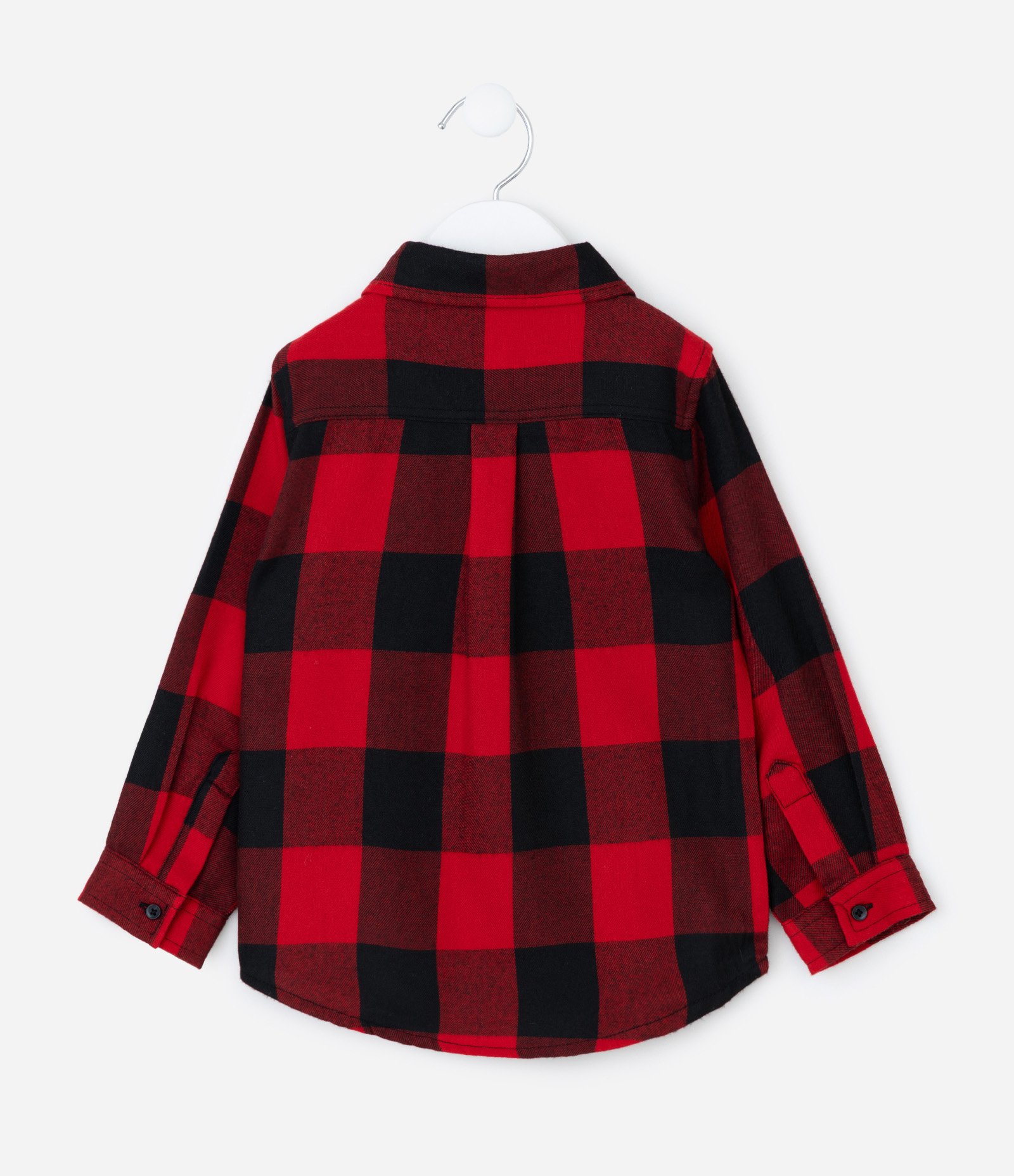 Camisa Manga Longa Xadrez Búfalo - Tam 1 a 6 Anos Vermelho 2