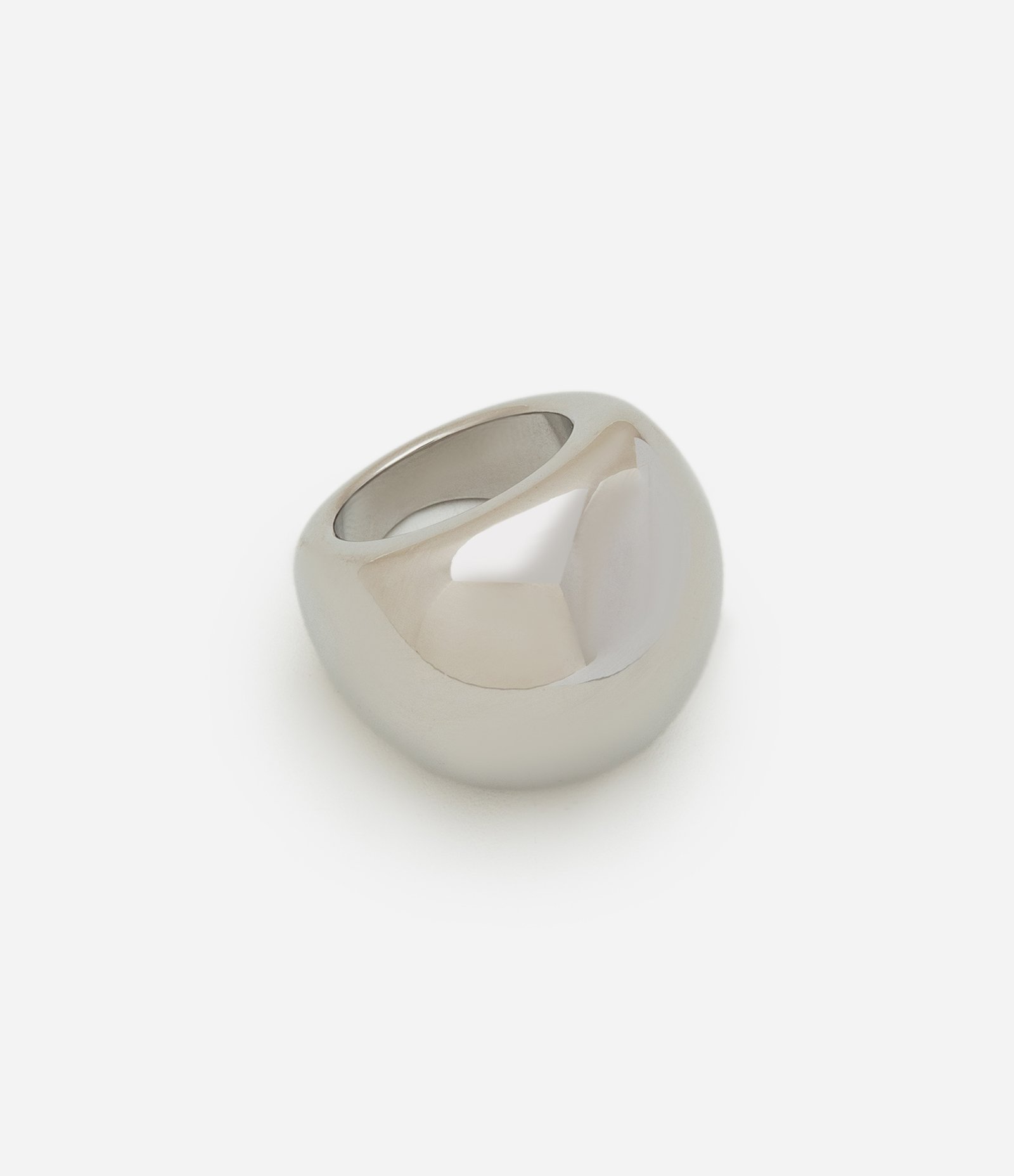 Maxi Anel Bold em Plástico Prateado Prata 1