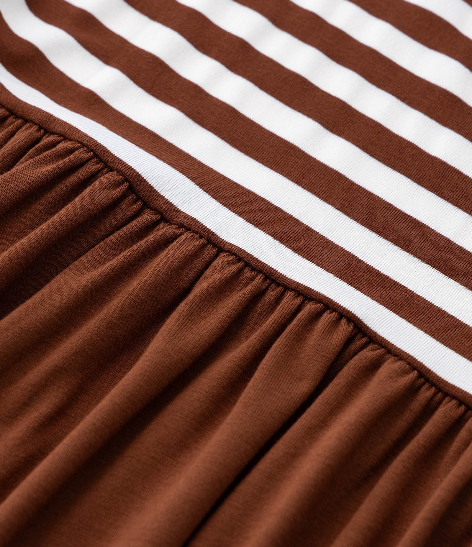 Vestido Midi em Viscolycra Listrado Lisa Curve & Plus Size Marrom 4