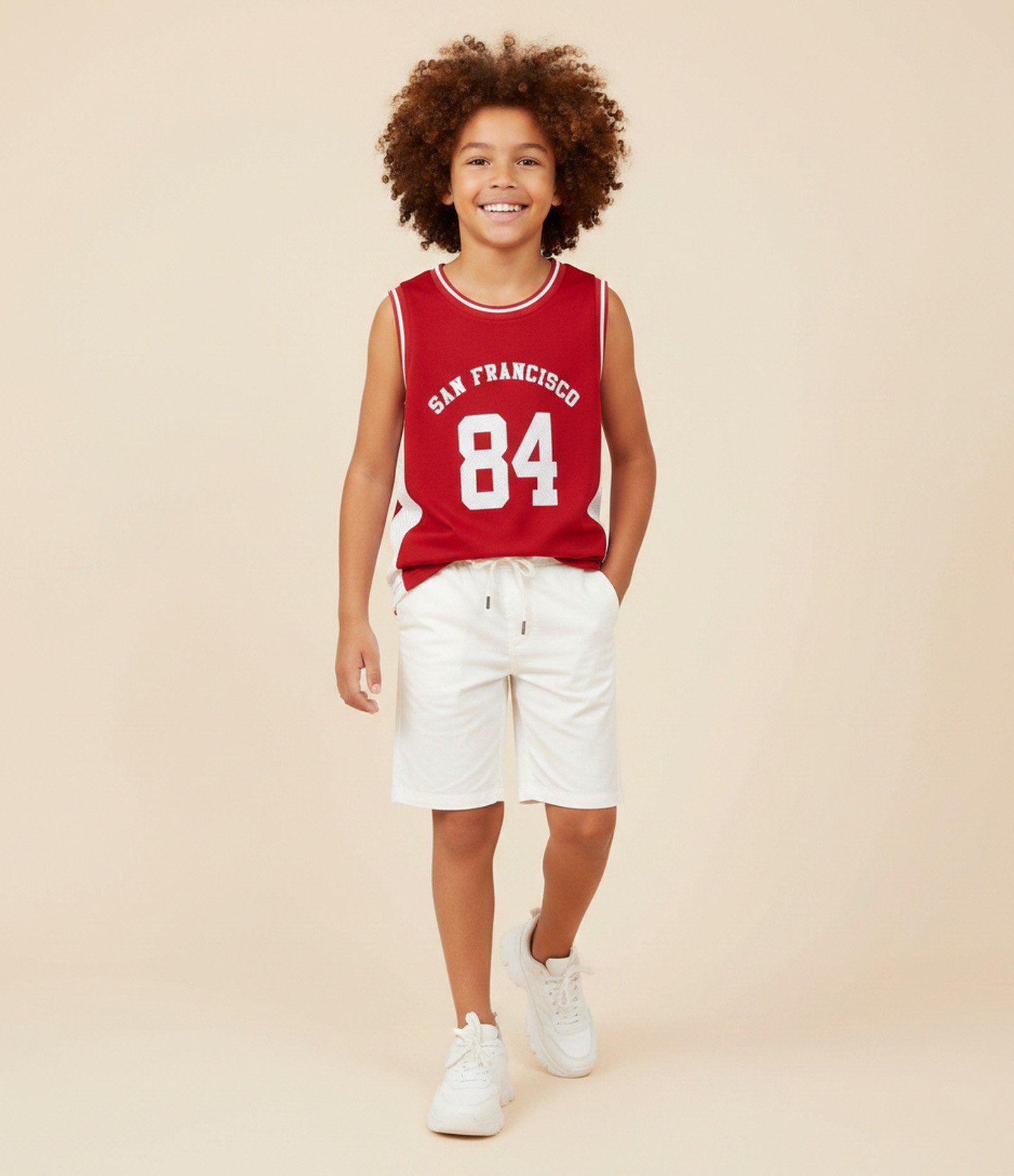 Regata Infantil de Basquete San Francisco - Tam 5 a 14 Anos Vermelho 1